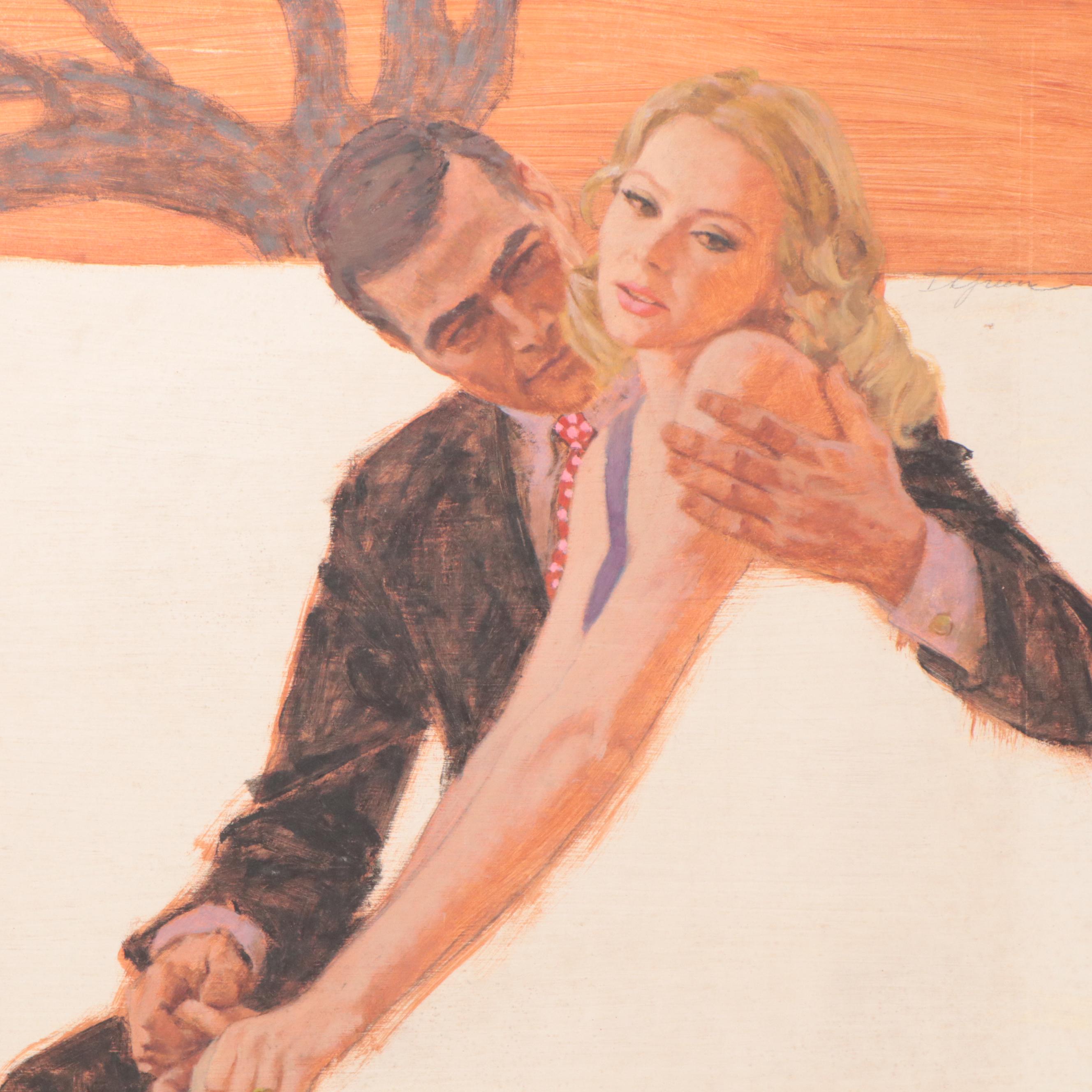 Darrell Greene Oil Painting Illustration Portraits, Mid to Late 20th Century