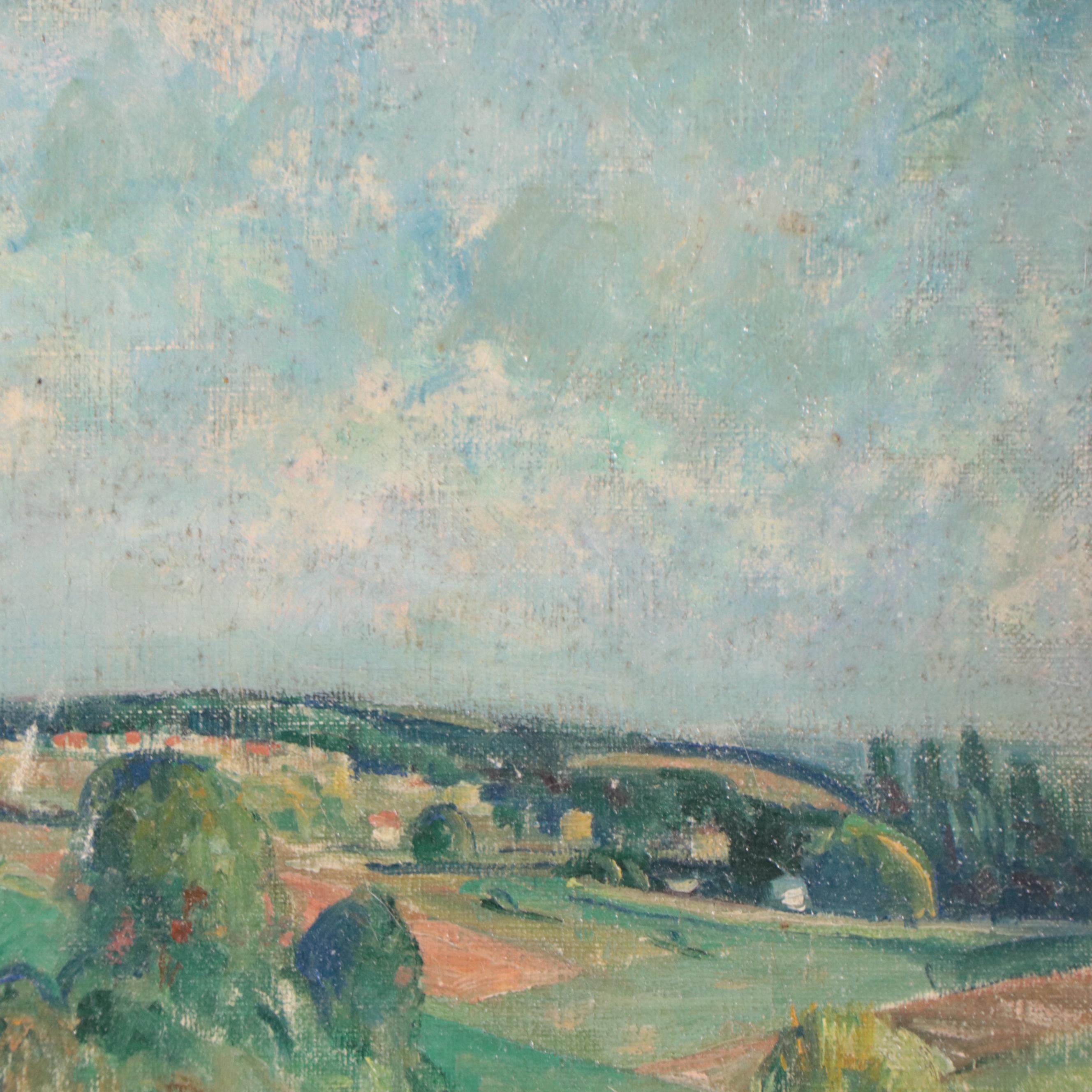Paul Childlaw Oil Painting of French Provençal Landscape, 1927
