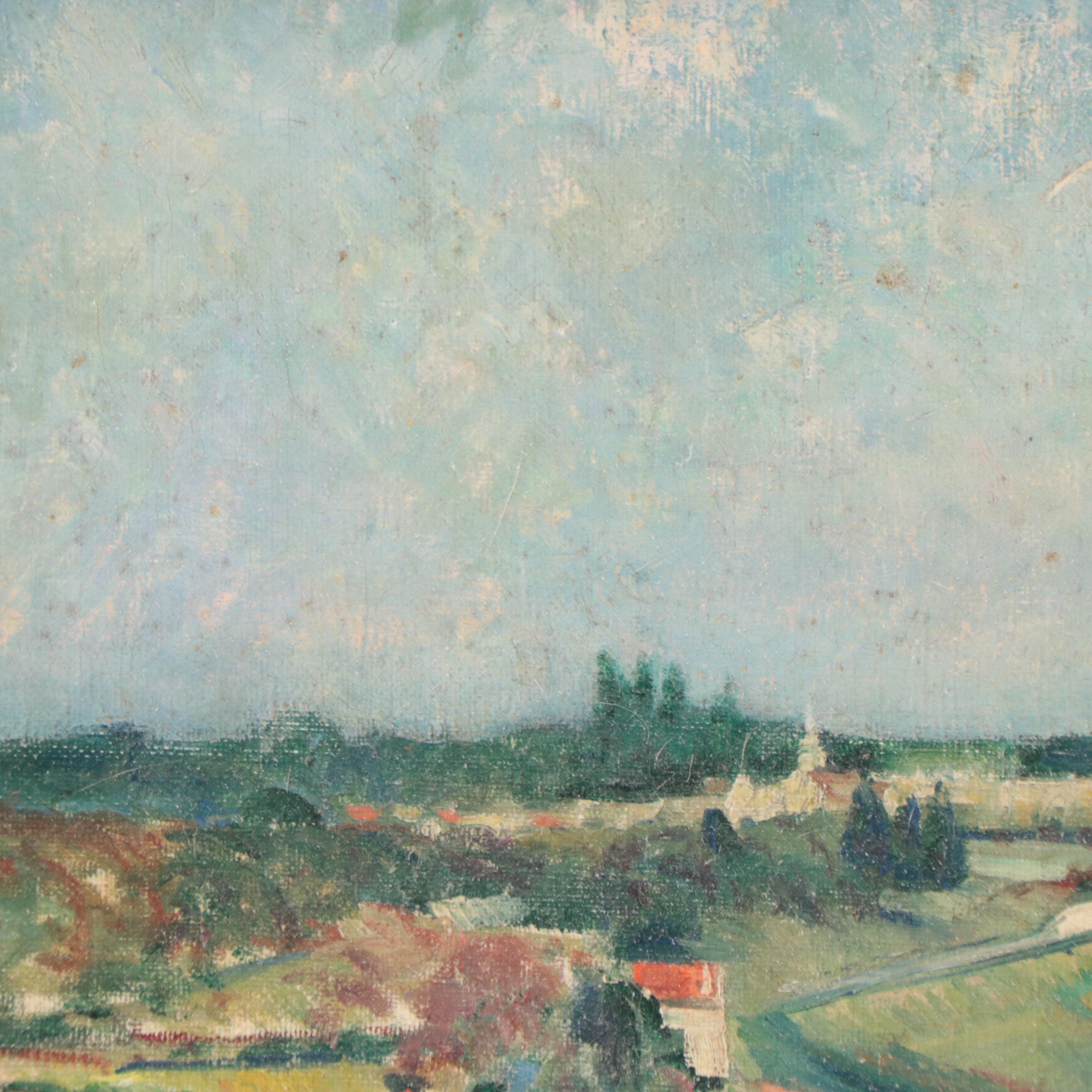Paul Childlaw Oil Painting of French Provençal Landscape, 1927