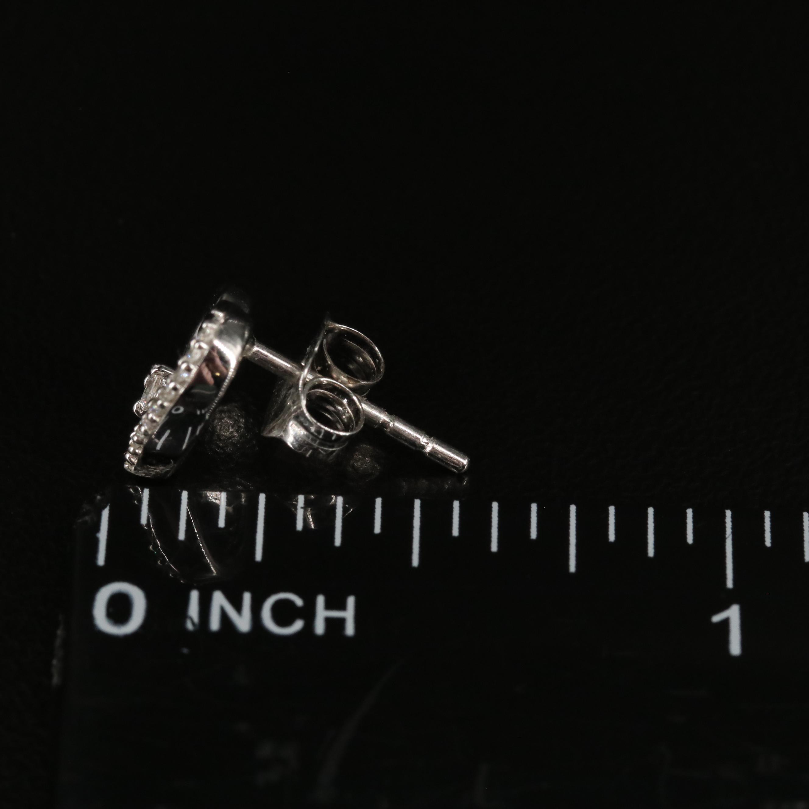 Sterling Open Heart Stud Earrings