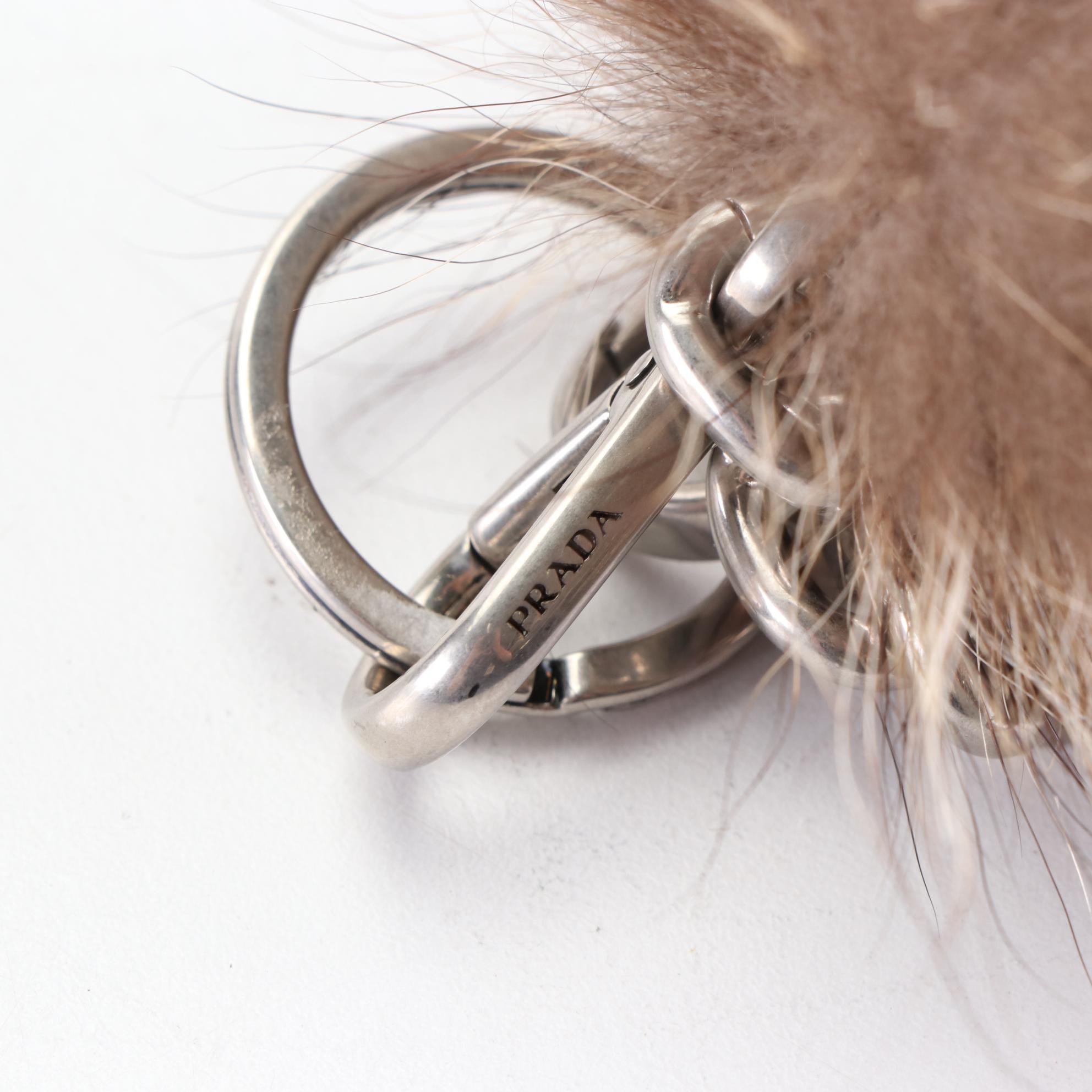 Prada Raccoon Tail Key Chain Ring
