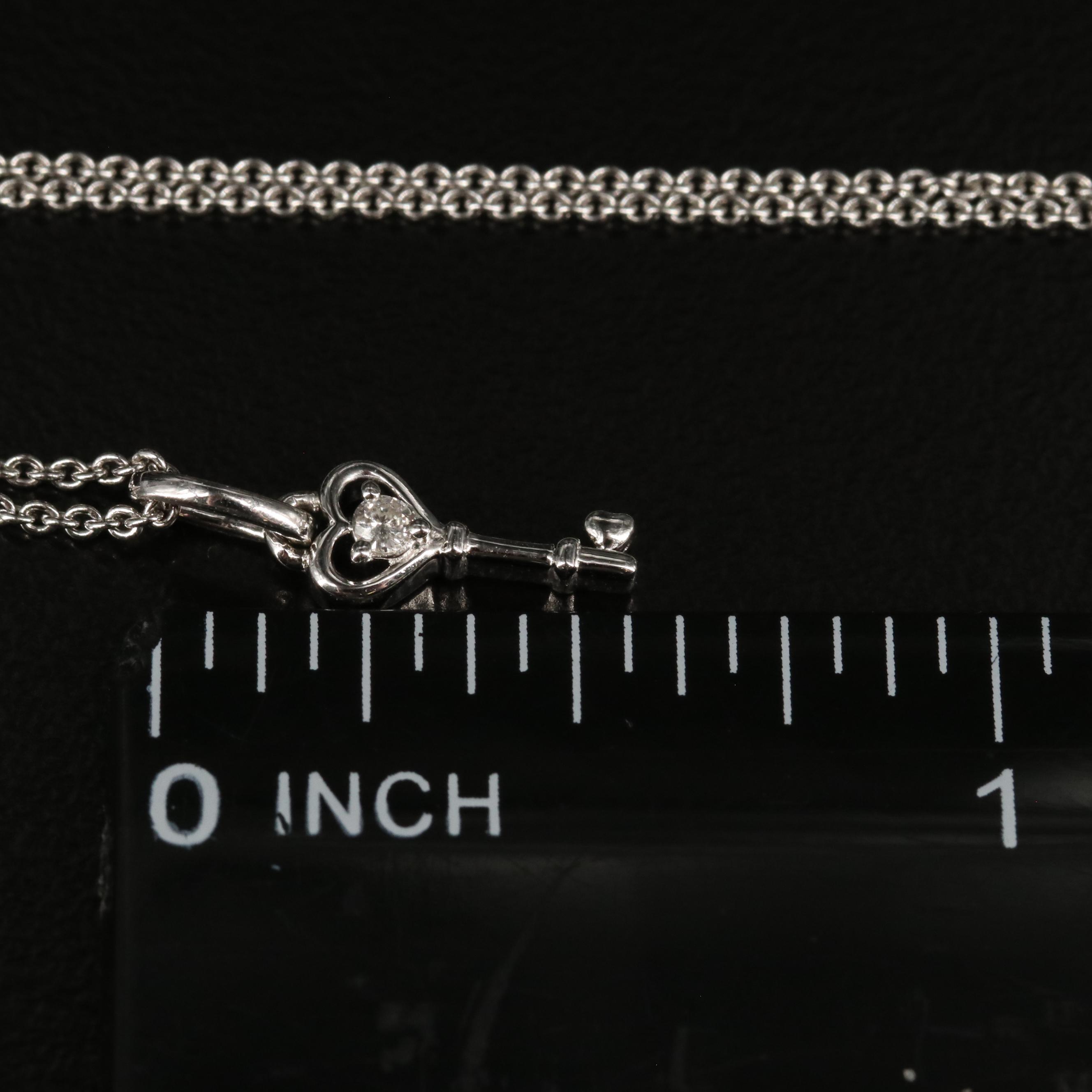 Sterling Key Pendant Necklace