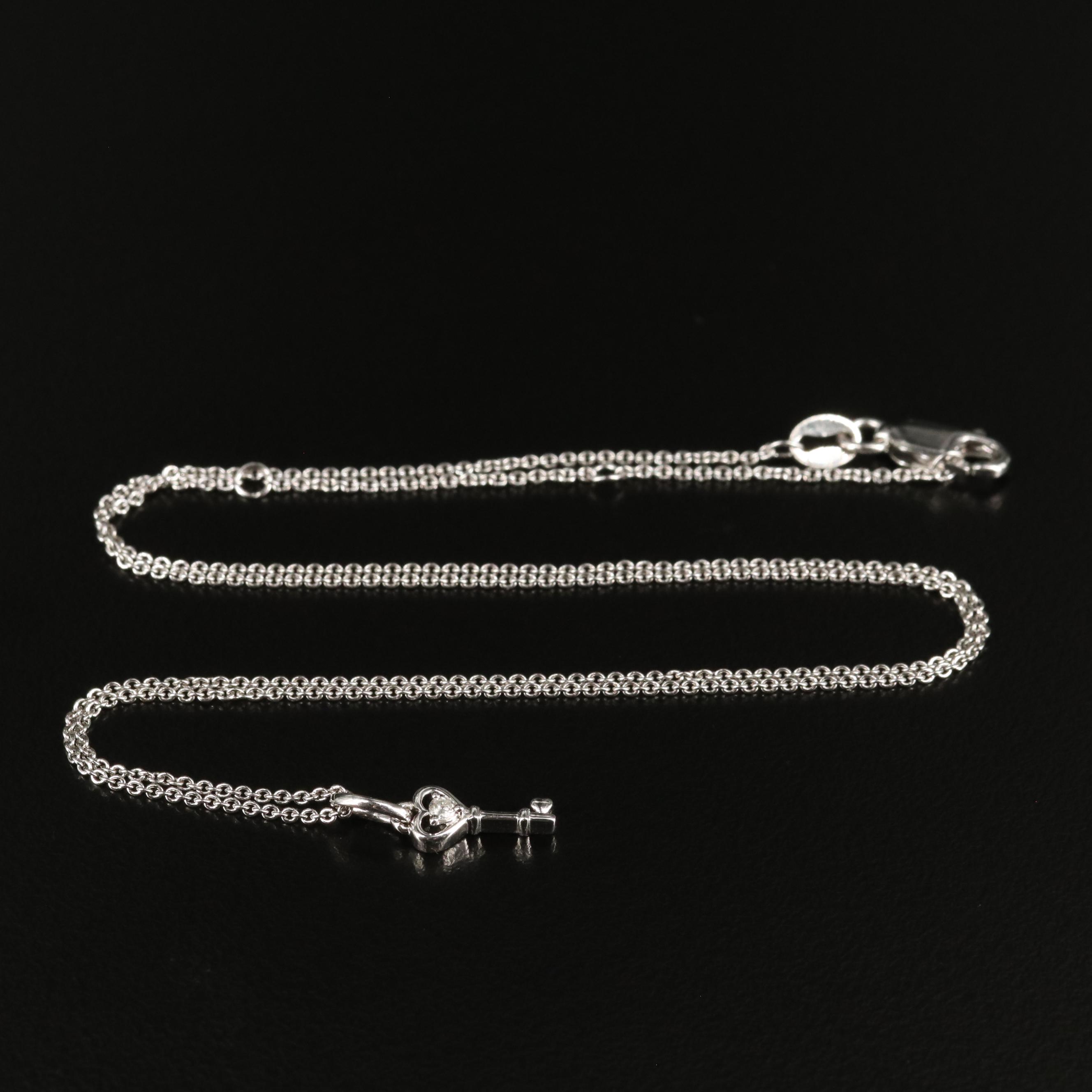 Sterling Key Pendant Necklace