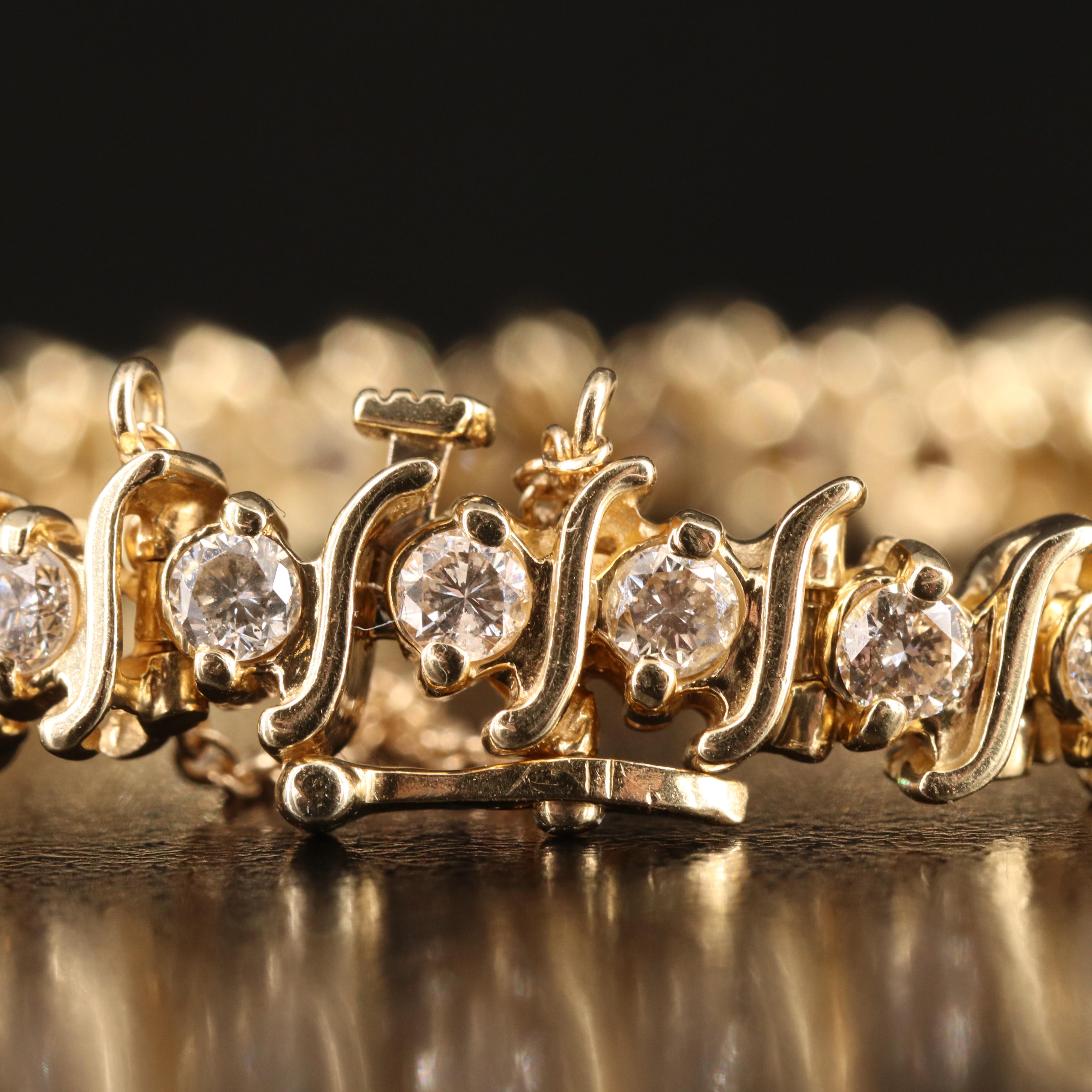 14K 4.15 CTW Diamond S Link Bracelet