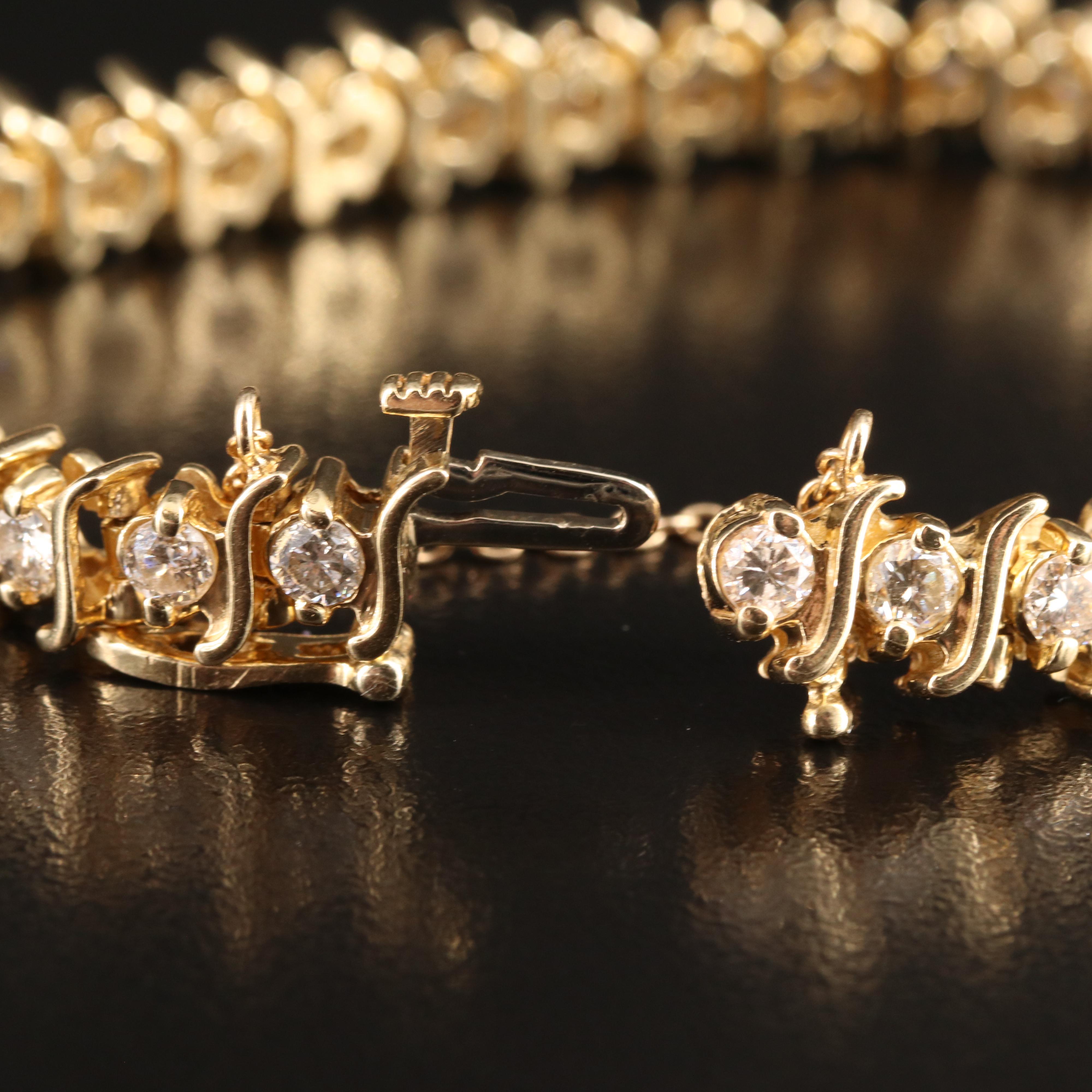 14K 4.15 CTW Diamond S Link Bracelet