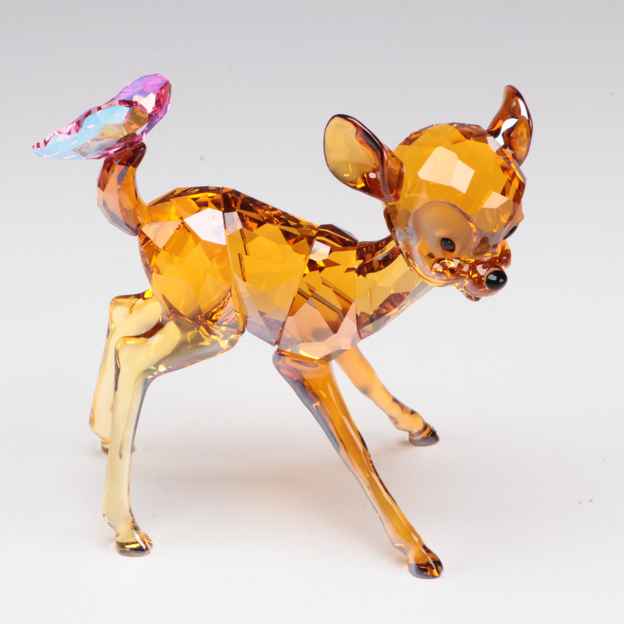 Swarovski Disney "Cinderella", "Sorcerer Mickey" and "Bambi" Crystal Figurines