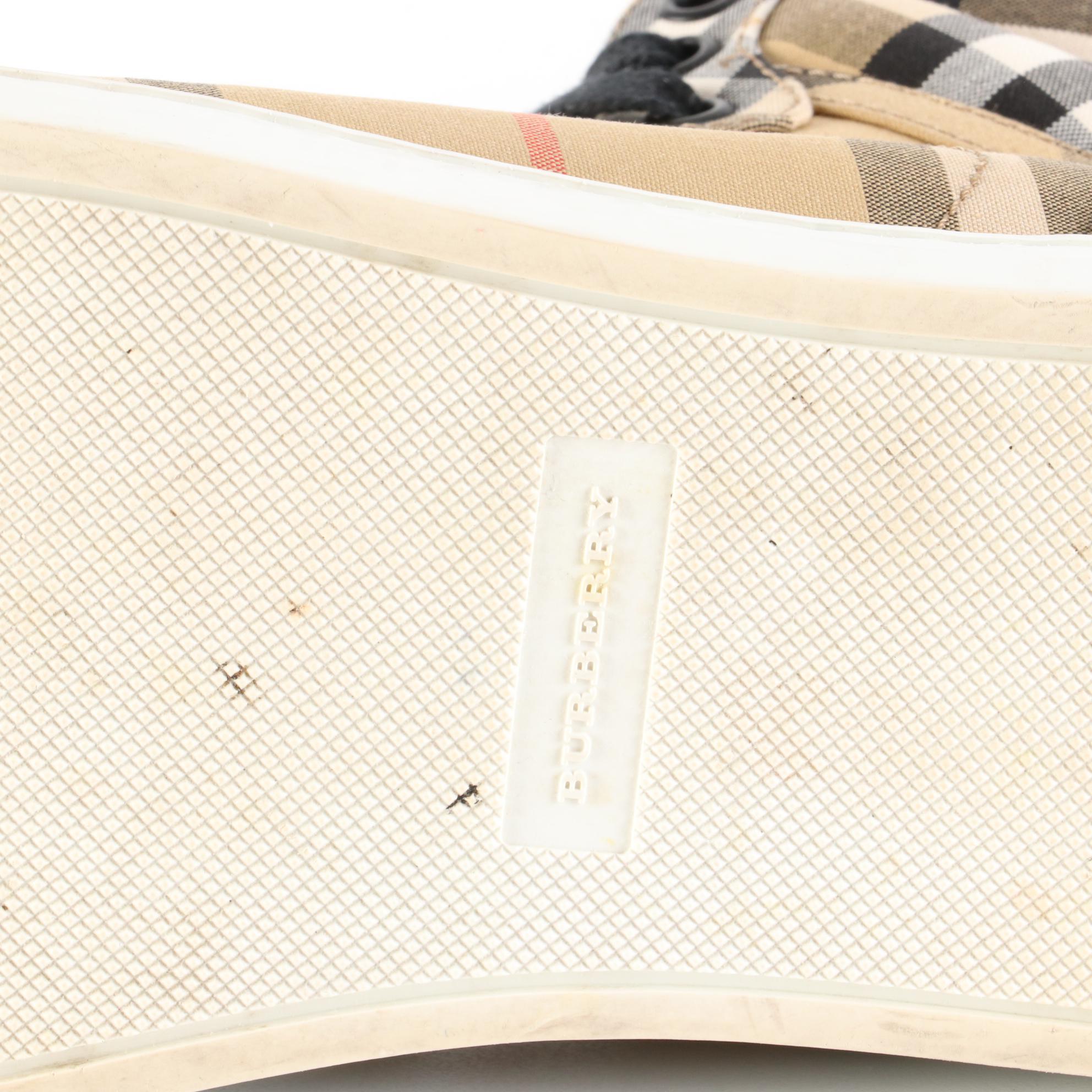 Burberry High Top Sneakers in Nova Check