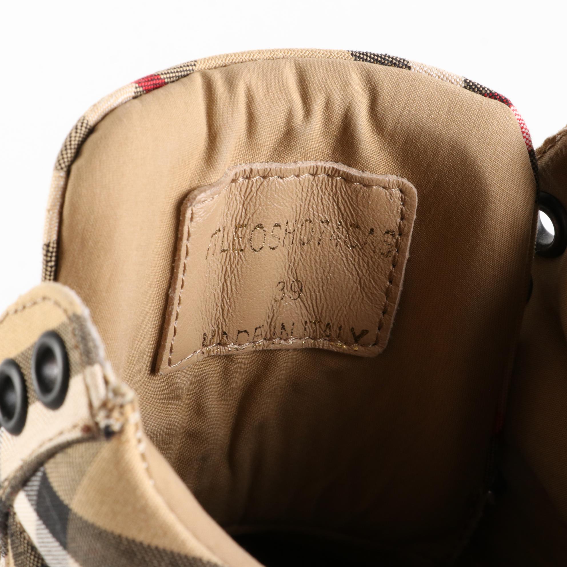 Burberry High Top Sneakers in Nova Check