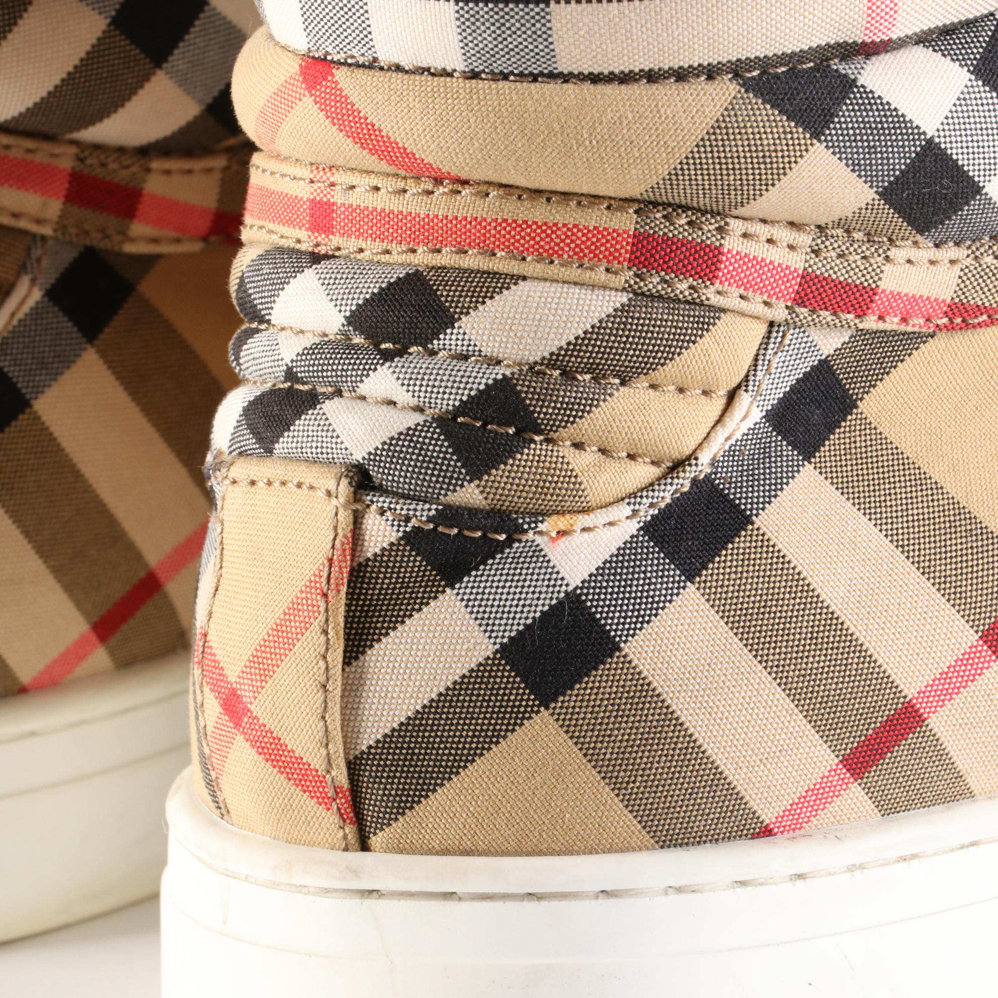 Burberry High Top Sneakers in Nova Check