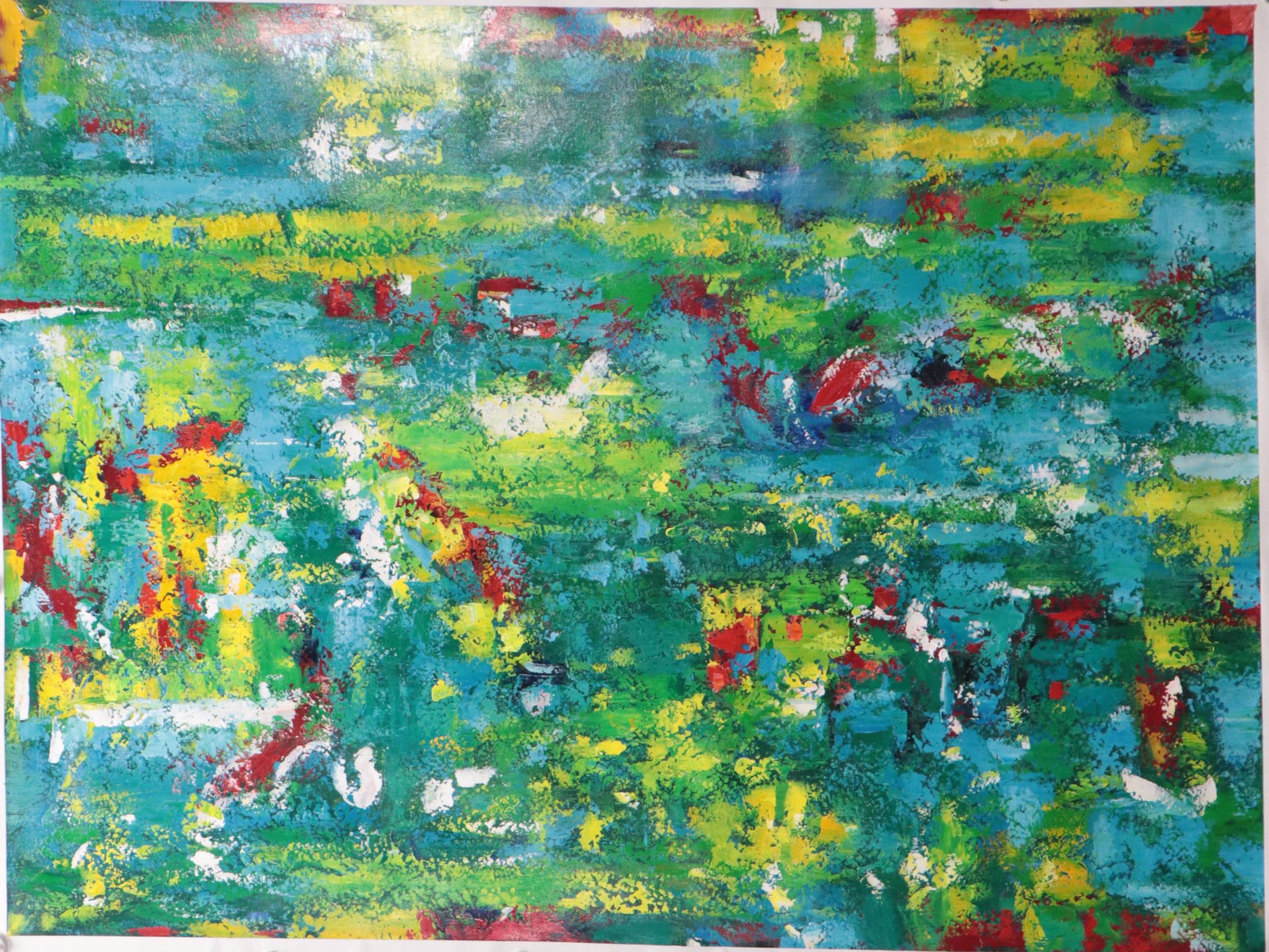 Zheng Non-Objective Abstract Oil Painting