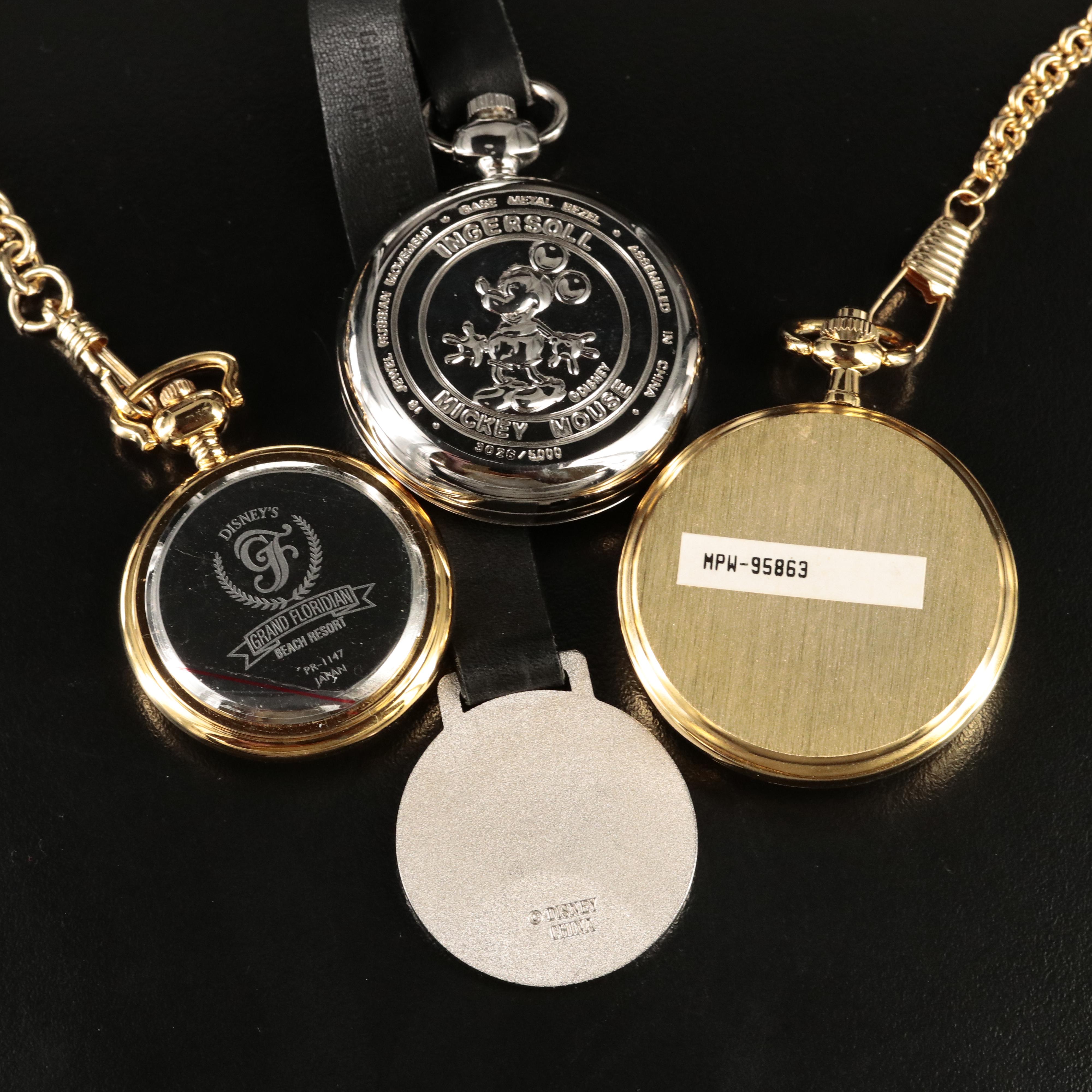 Trio of Disney Pocket Watches