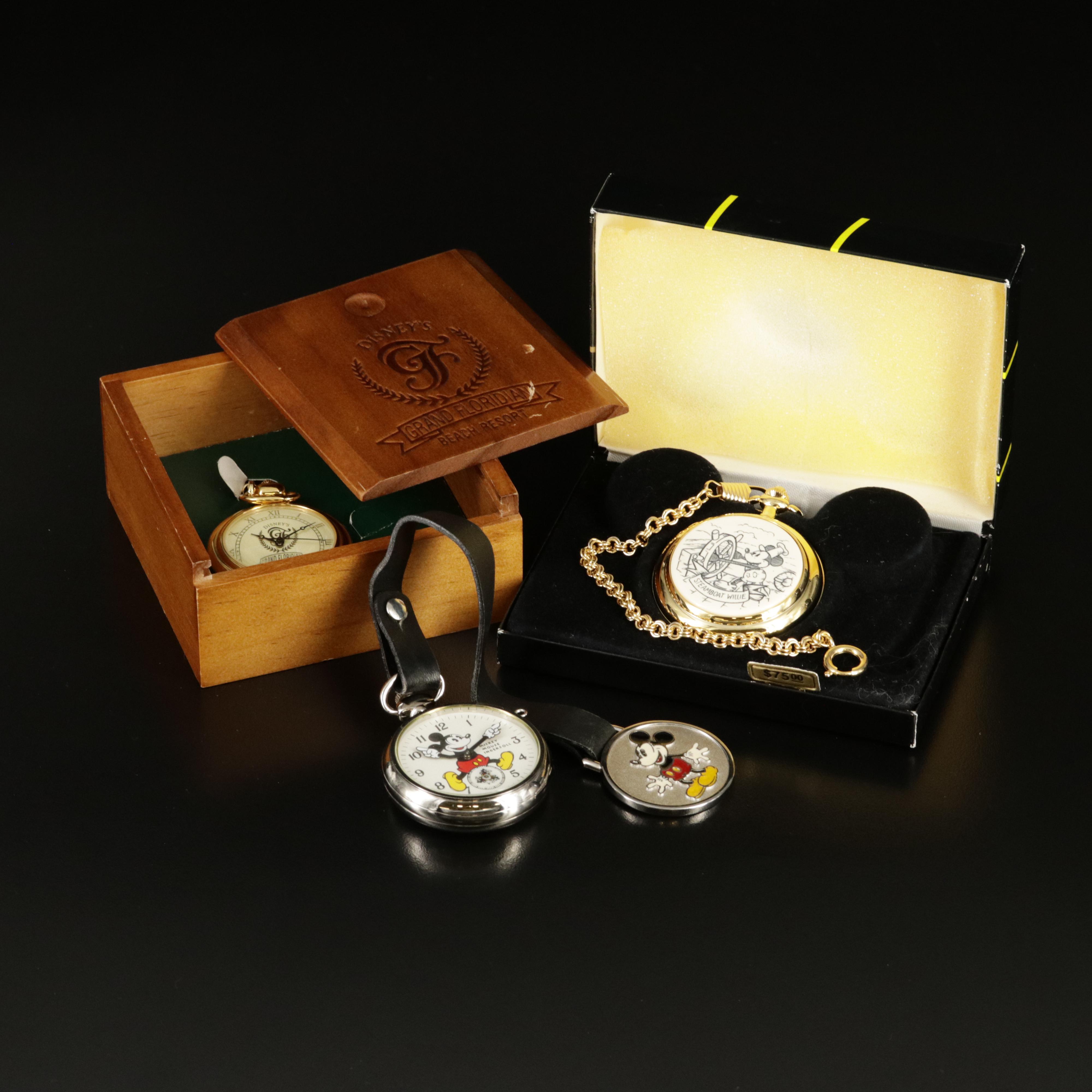 Trio of Disney Pocket Watches