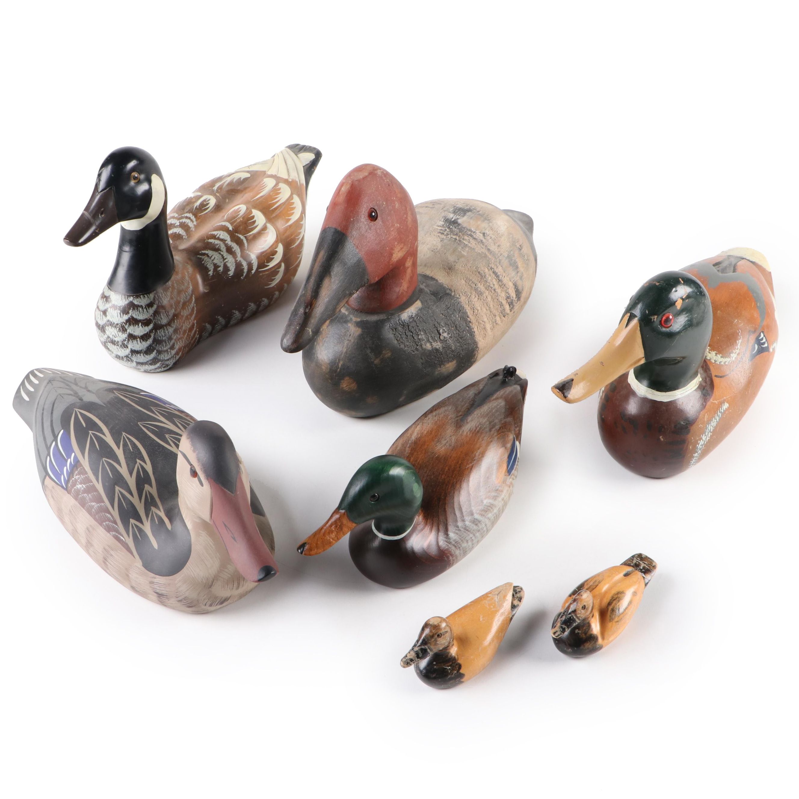 J. Weaver Mallard Hen and Other Decorative Wooden Duck Decoys