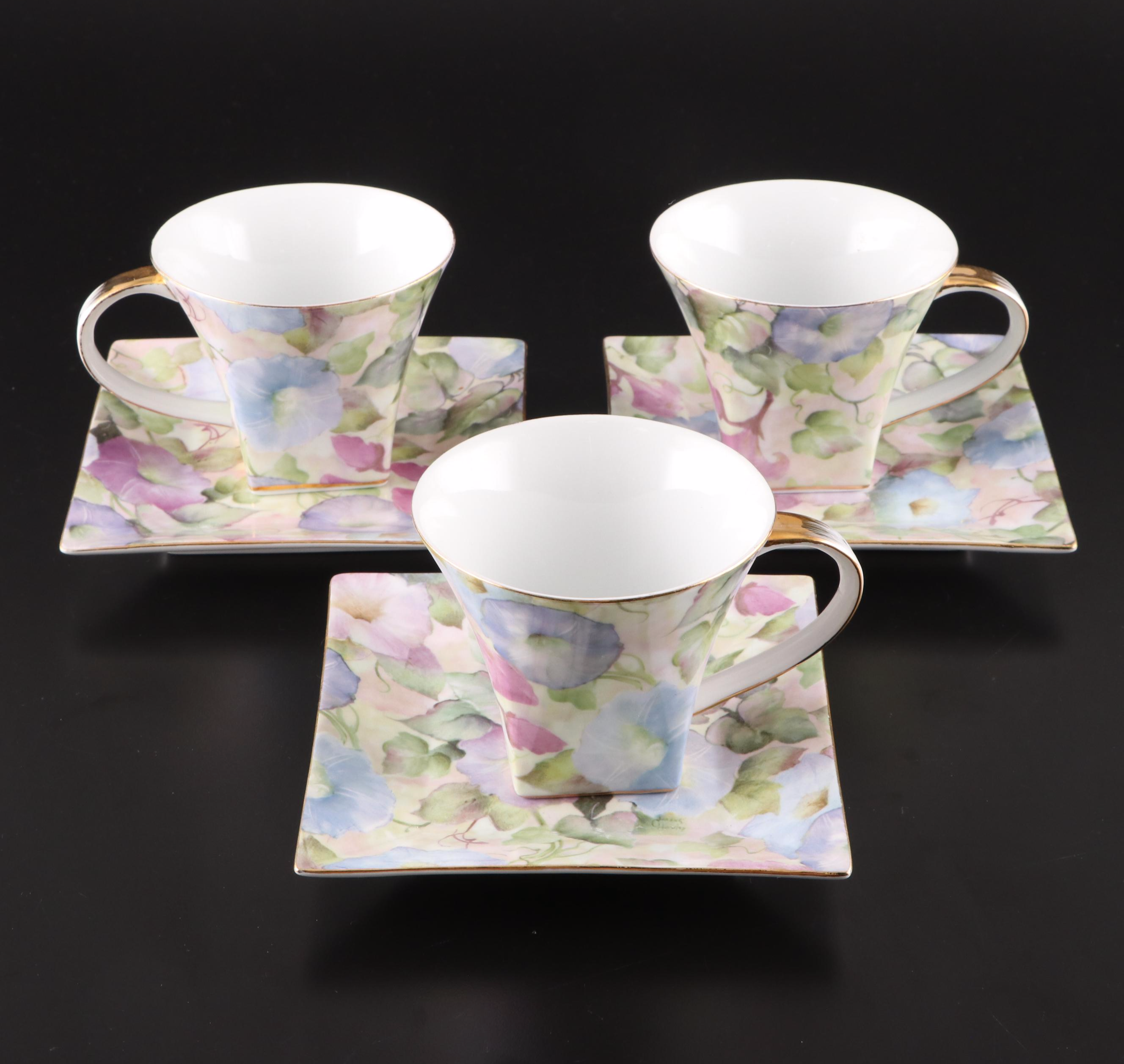 Chinese Porcelain Tea Set with Coffee Cups