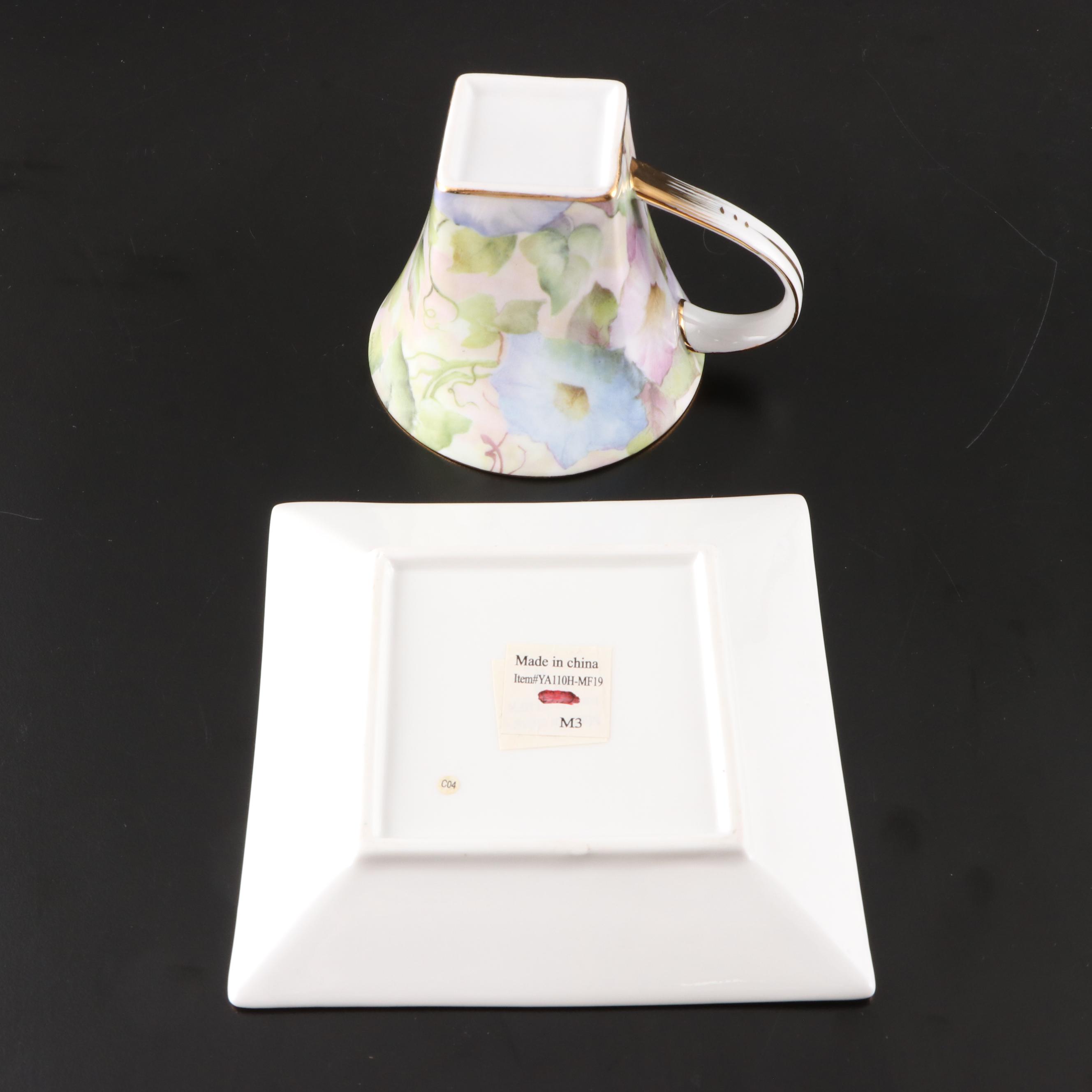 Chinese Porcelain Tea Set with Coffee Cups