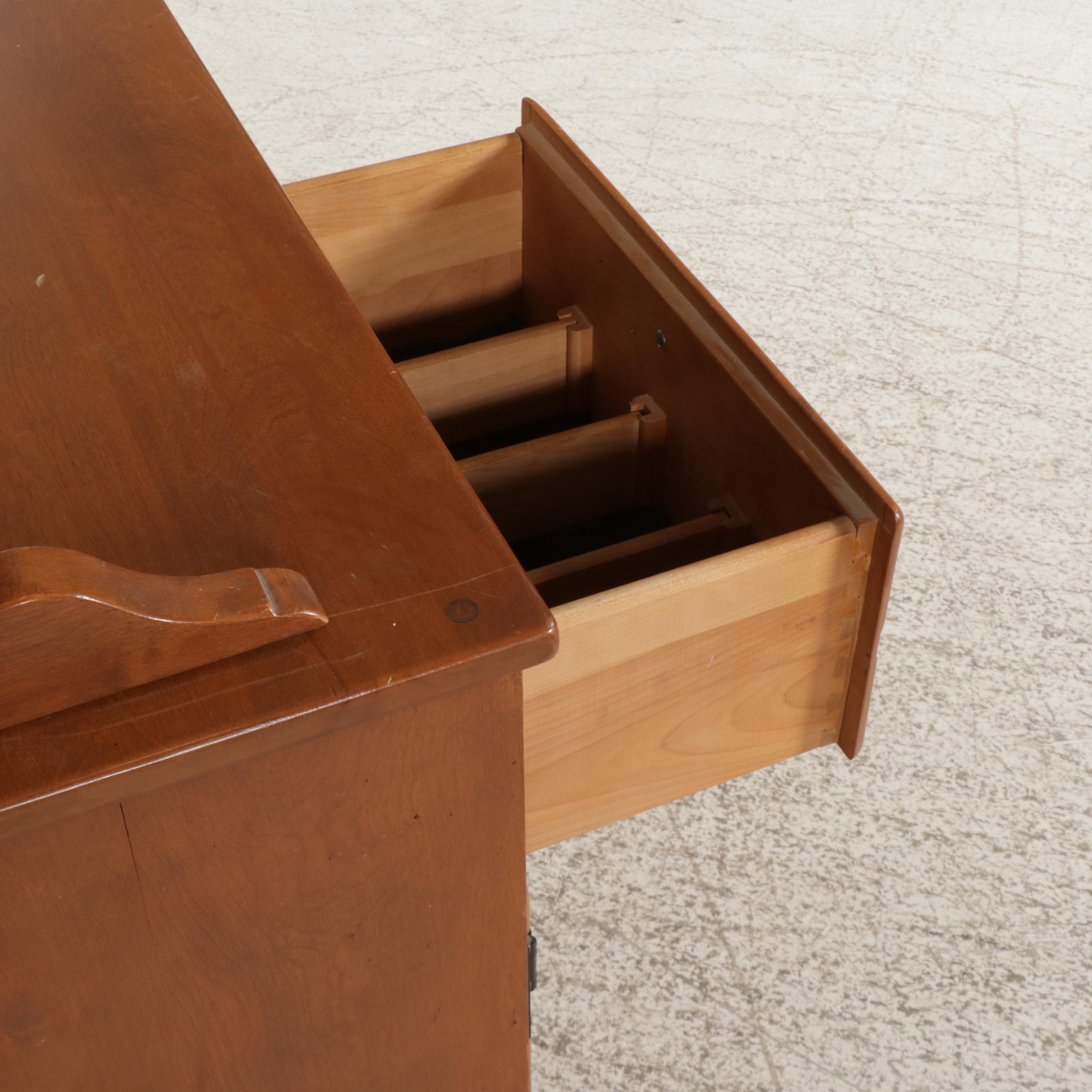 Baumritter Ethan Allen Early American Maple Buffet and Hutch, 1960s