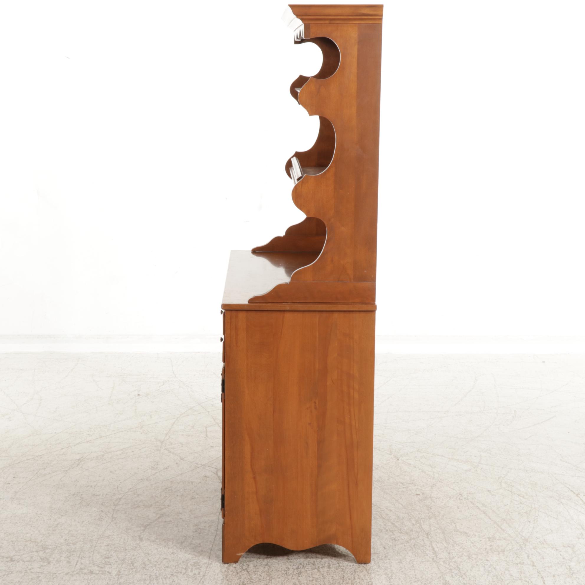 Baumritter Ethan Allen Early American Maple Buffet and Hutch, 1960s