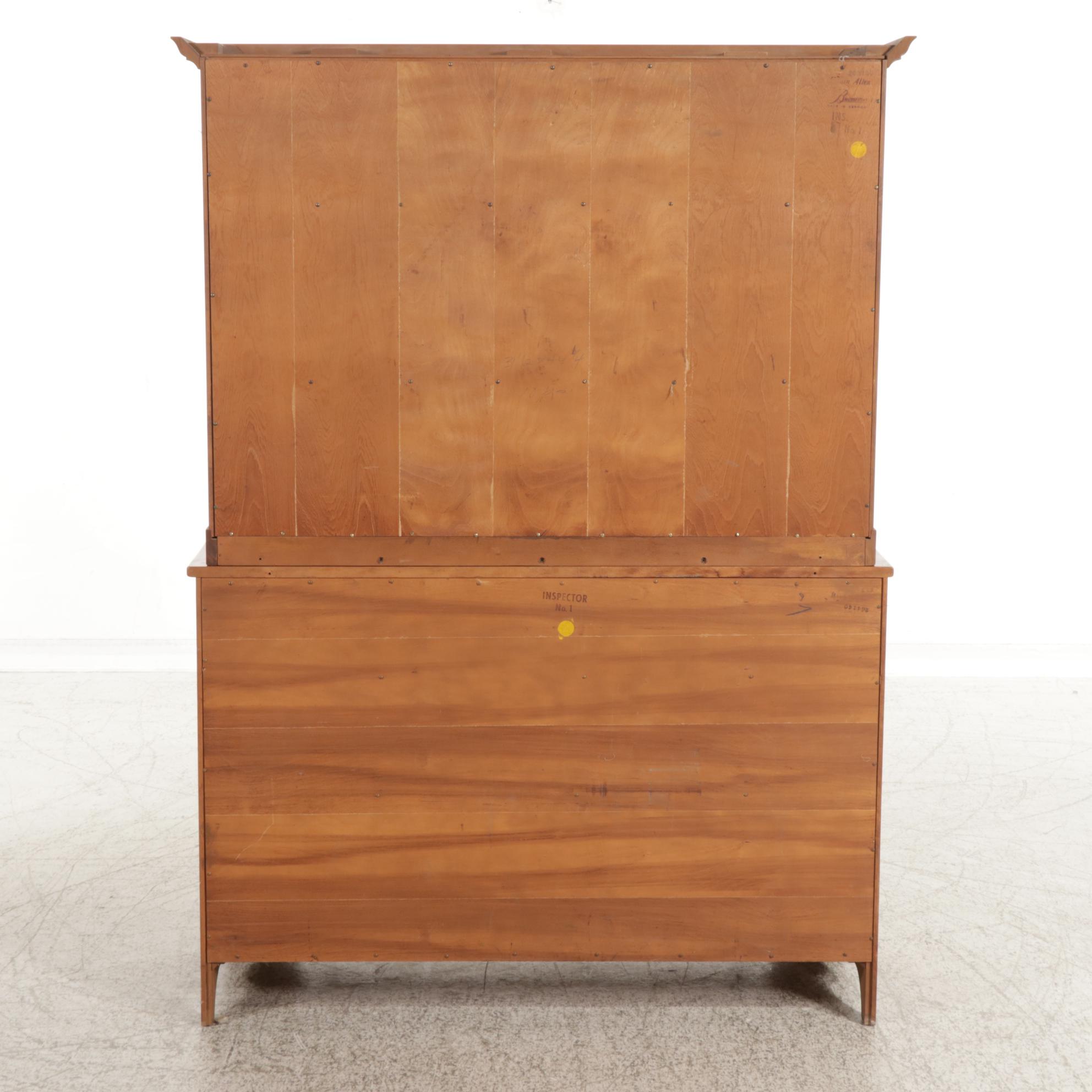 Baumritter Ethan Allen Early American Maple Buffet and Hutch, 1960s