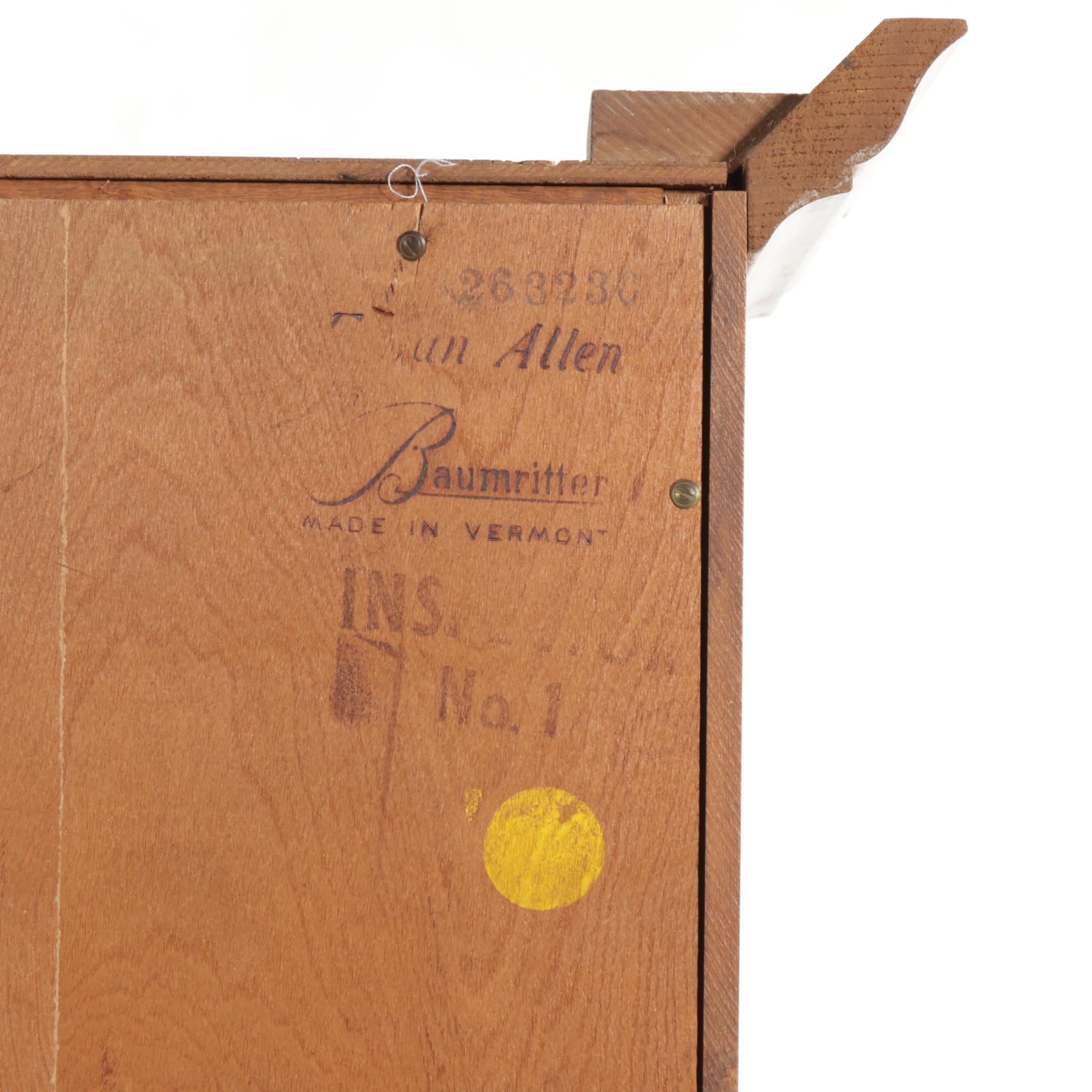 Baumritter Ethan Allen Early American Maple Buffet and Hutch, 1960s