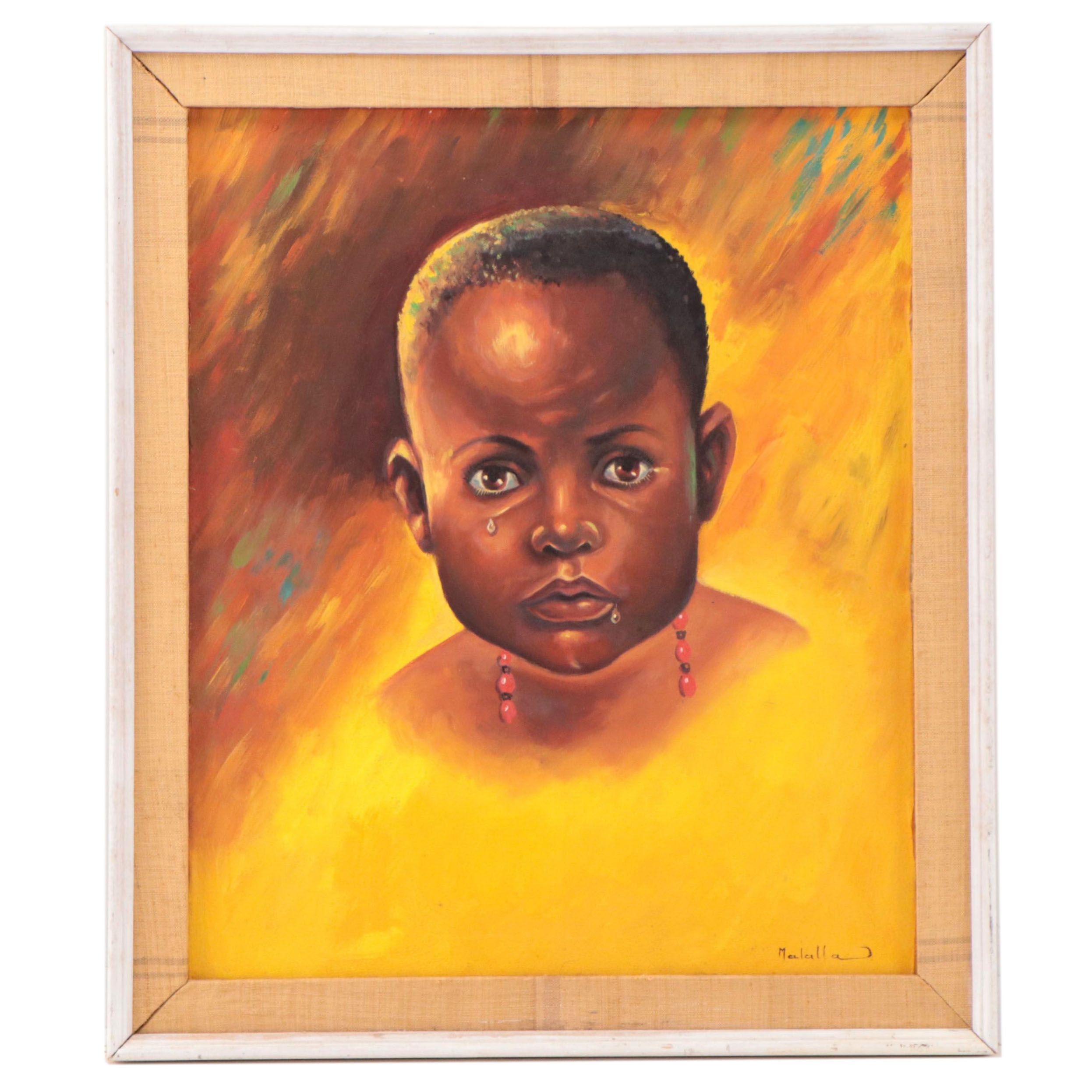 Oil Painting of Child Portrait