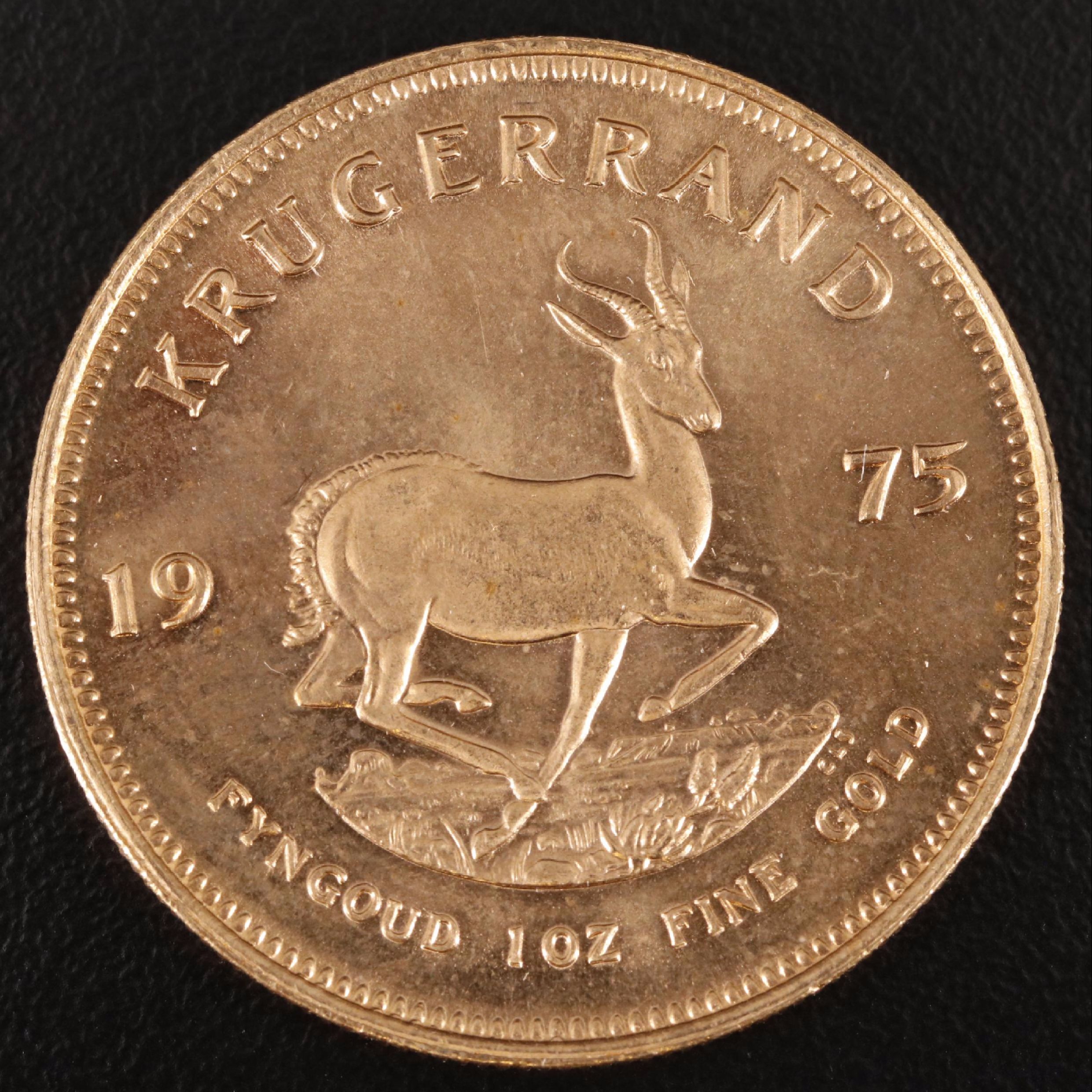 1975 South Africa Krugerrand 1oz. Gold Bullion Coin