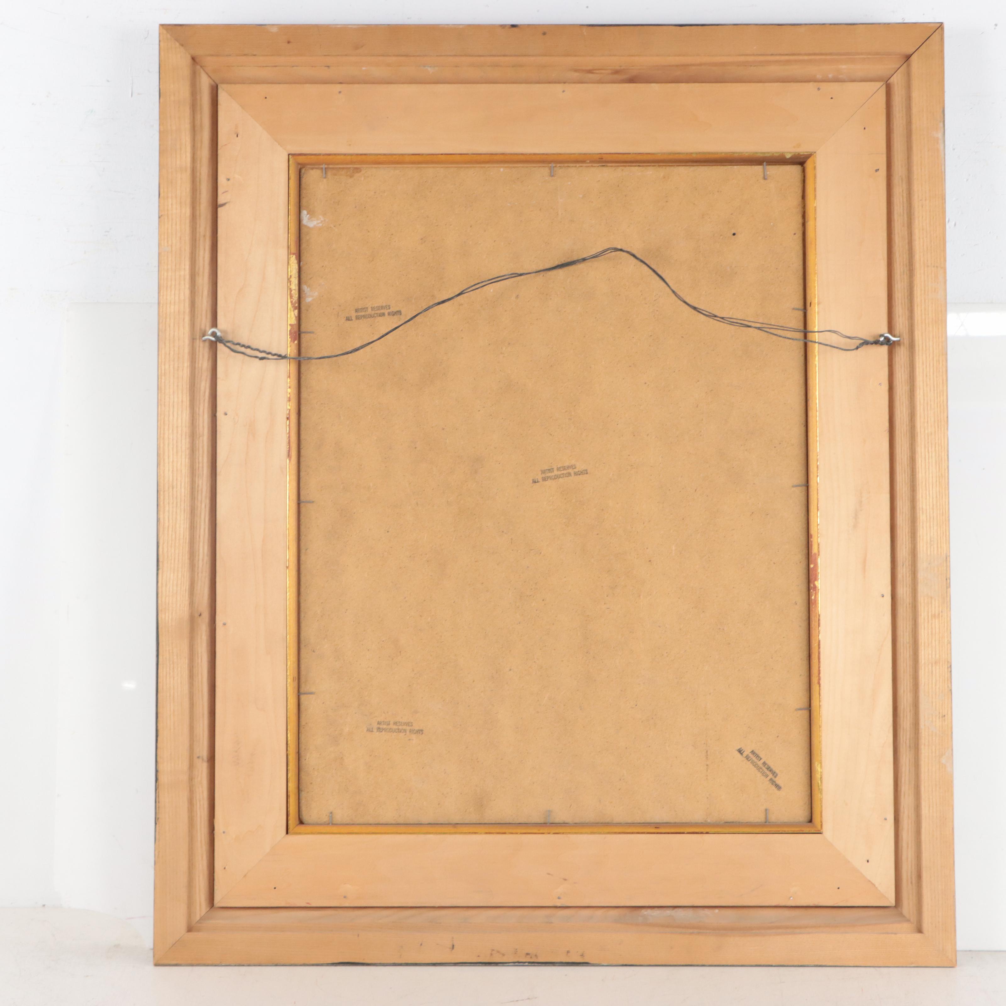 Joseph Manning Tempera Painting "Country Bath"