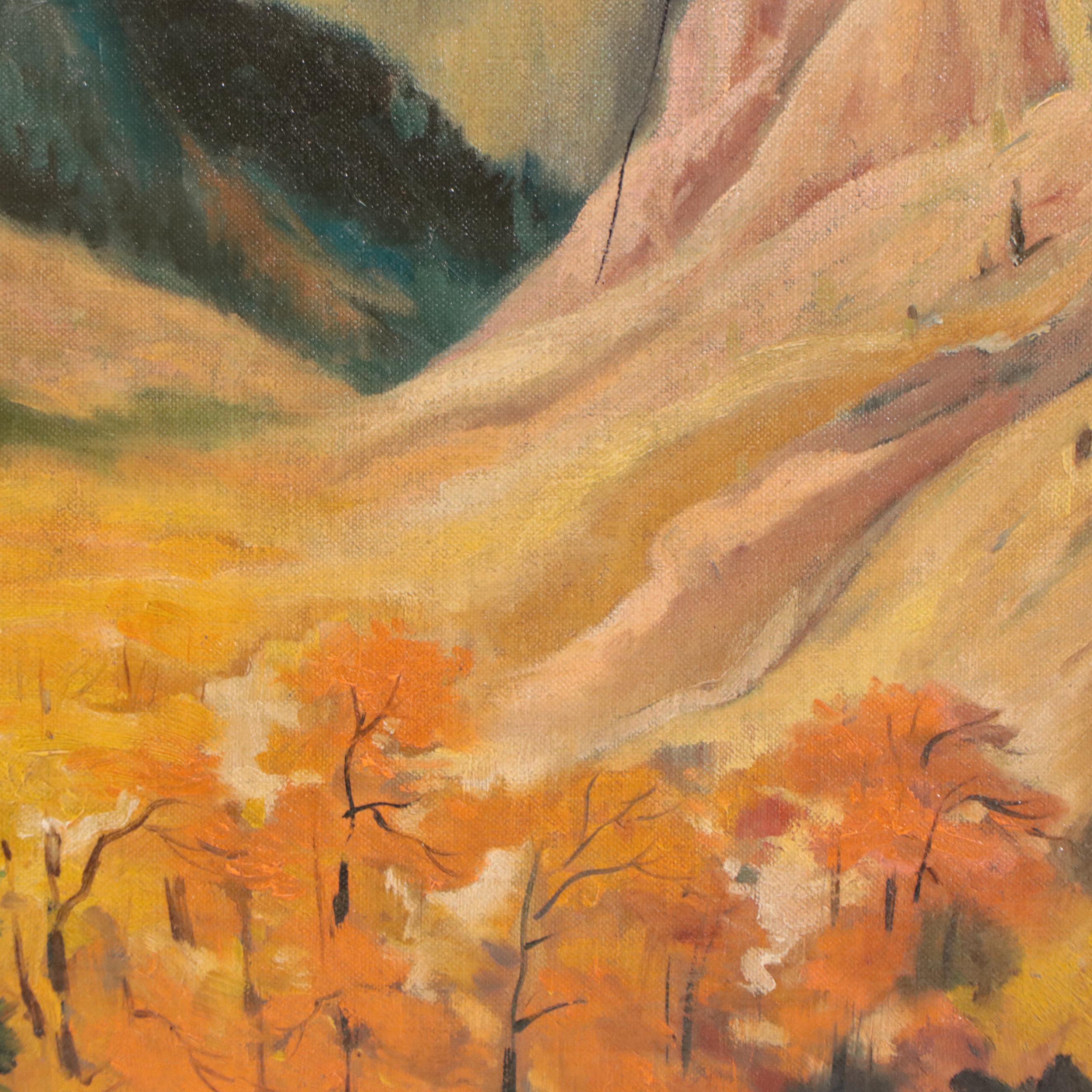 Dan Burne Jones Wilderness Landscape Oil Painting, 1956