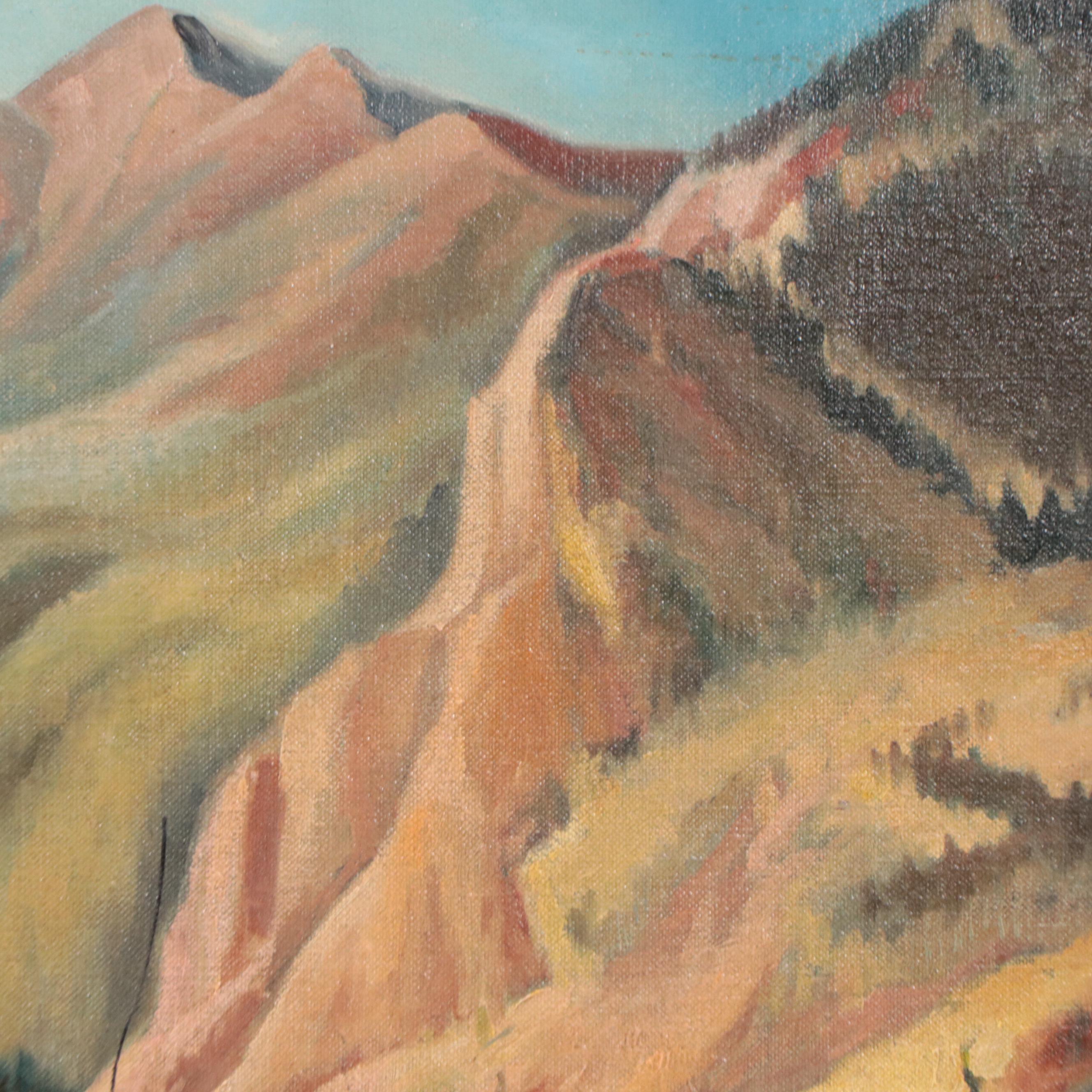 Dan Burne Jones Wilderness Landscape Oil Painting, 1956