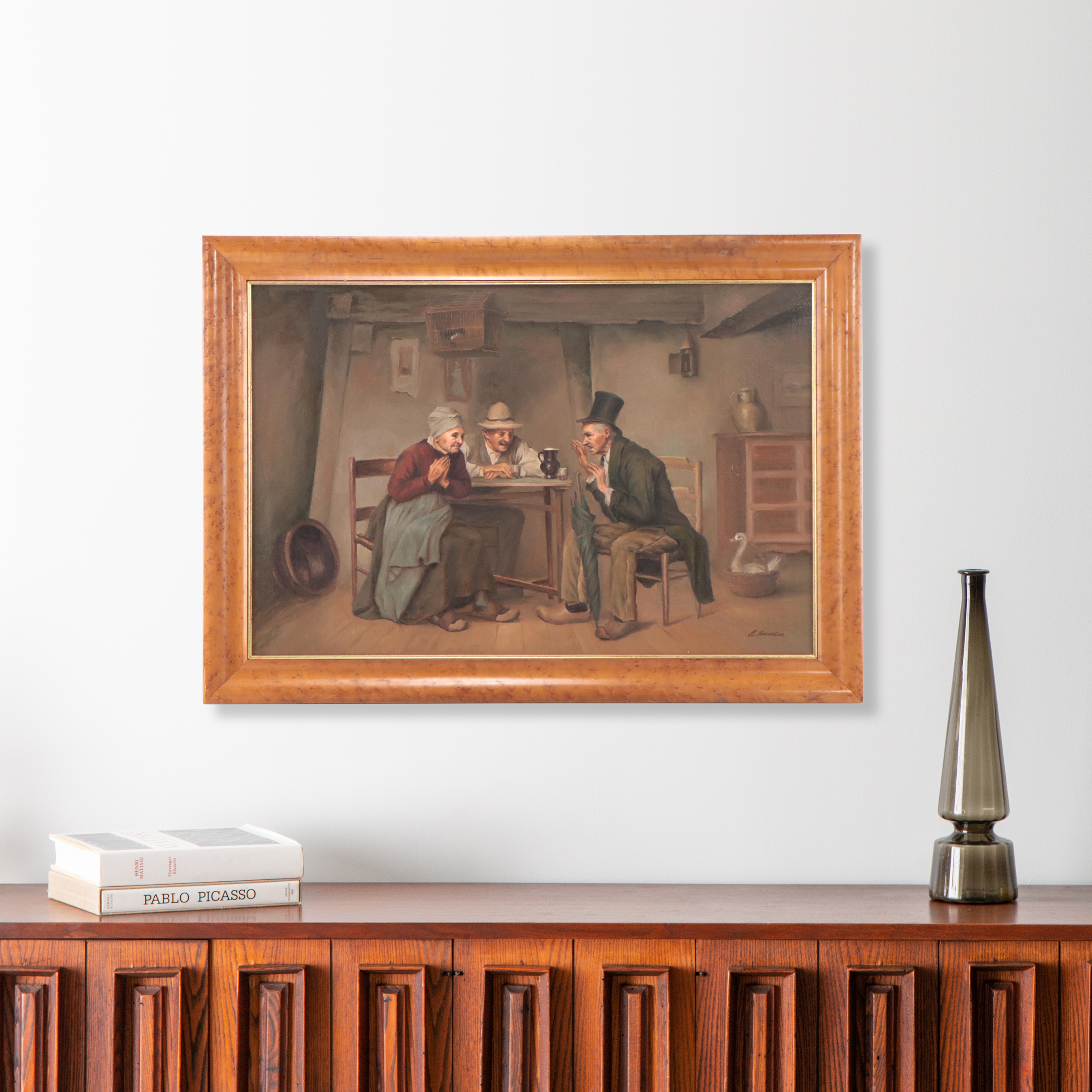 Bryan Anderson Genre Scene Oil Painting "Telling The Story"