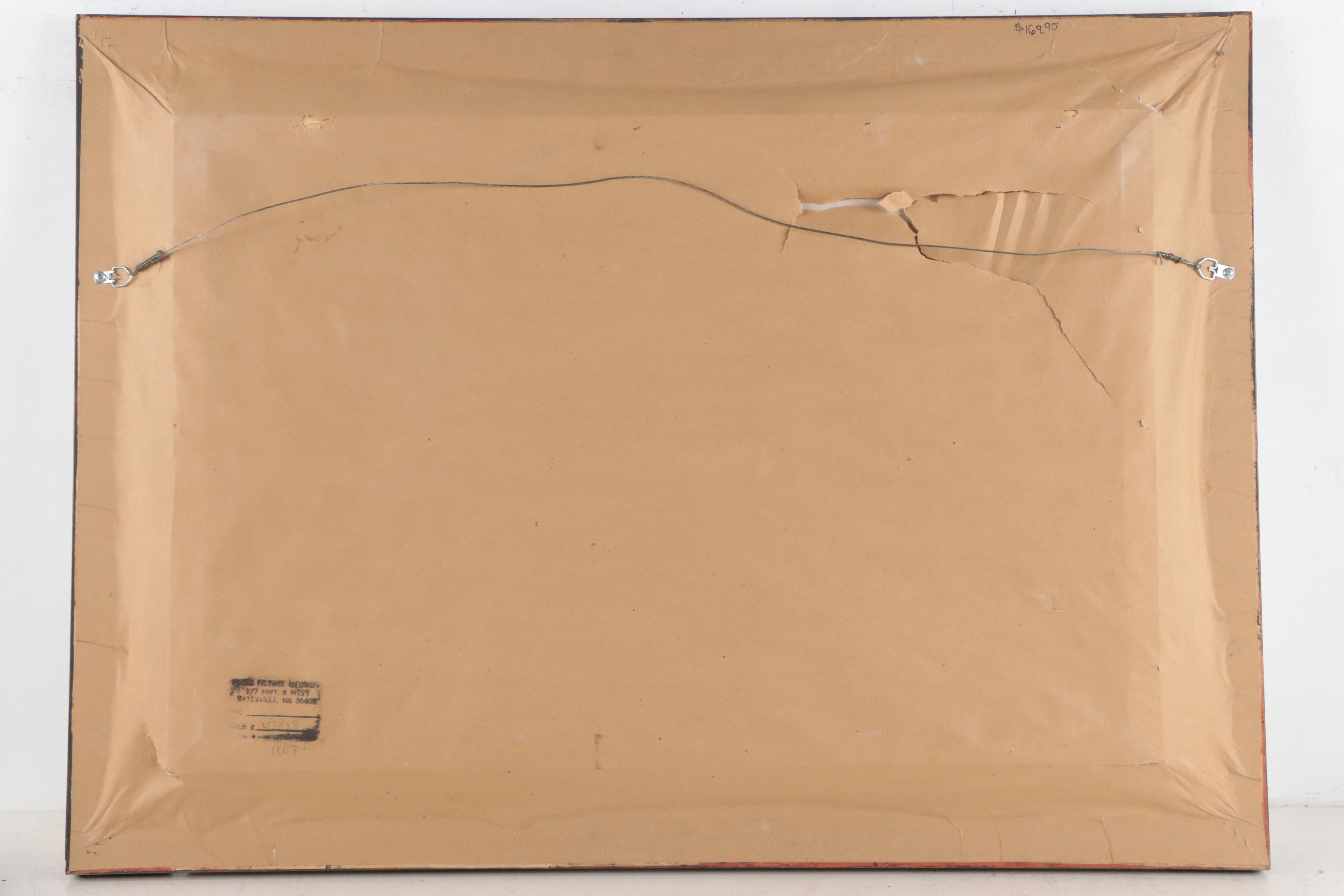 Offset Lithograph of Naval Scene After Fitz Henry Lane "Boston Harbor"