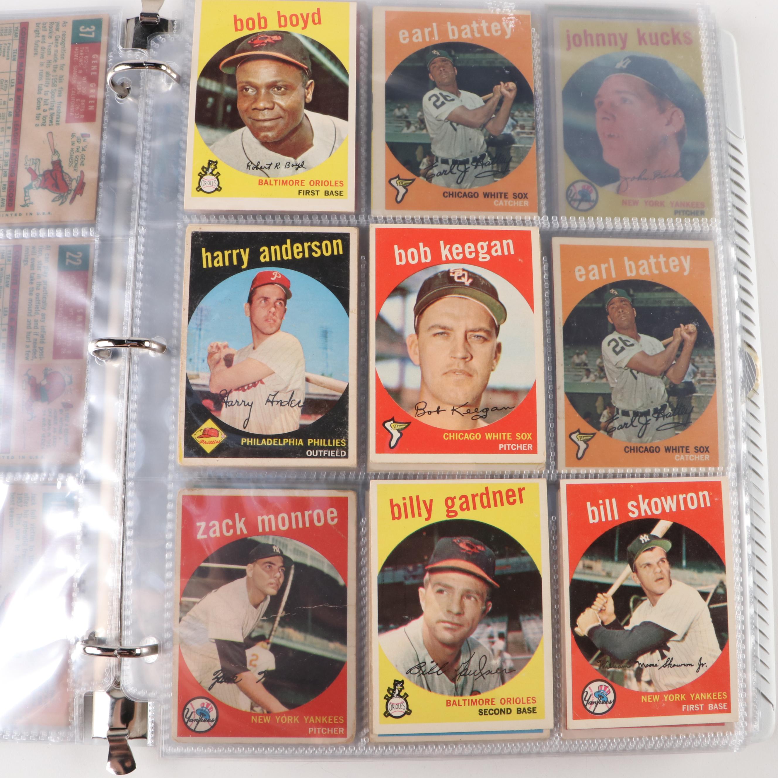 1959 Topps Baseball Cards with Stan Williams, Brooks Robinson, and More