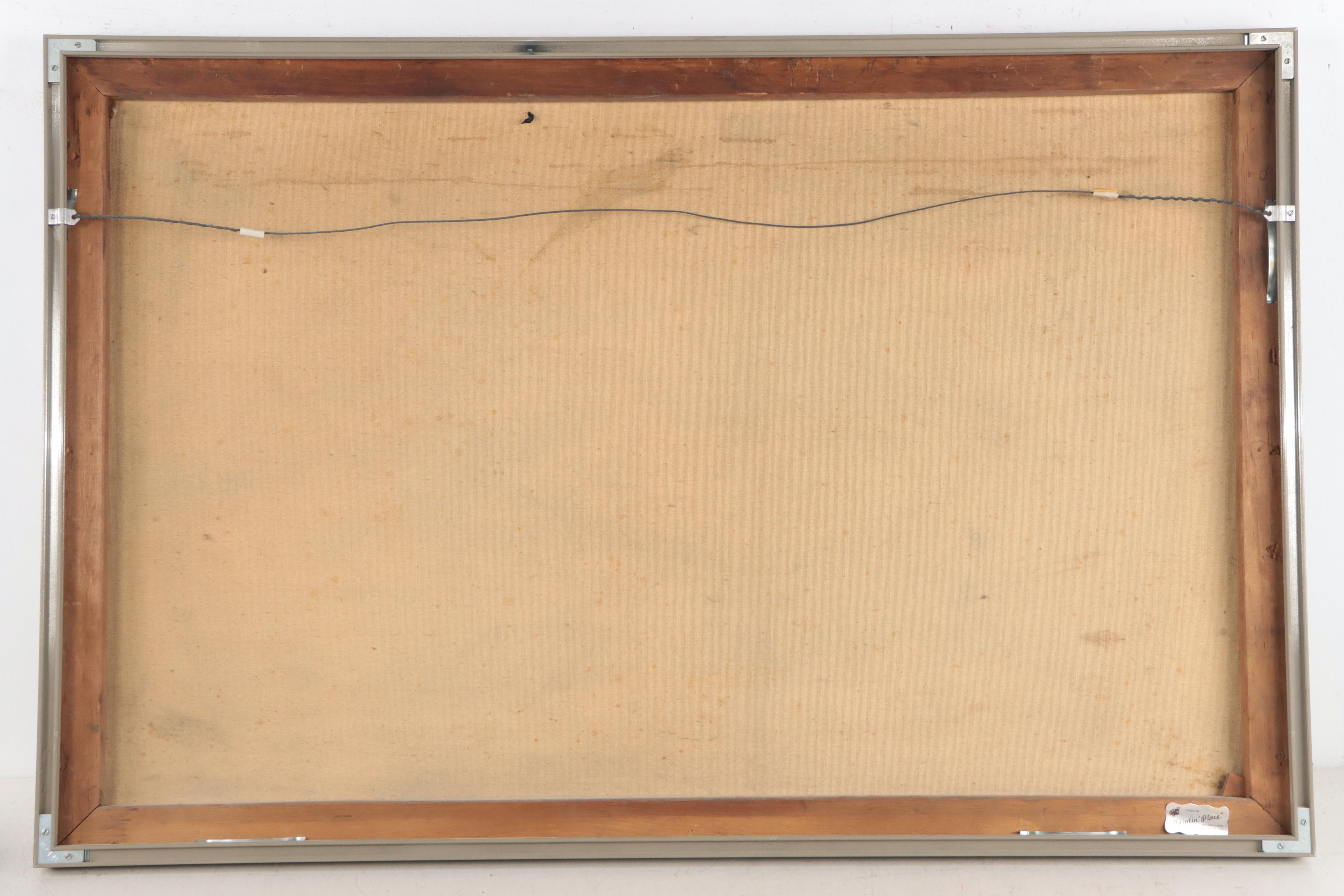 Dan Burne Jones Mountain Valley Landscape Oil Painting, 1951