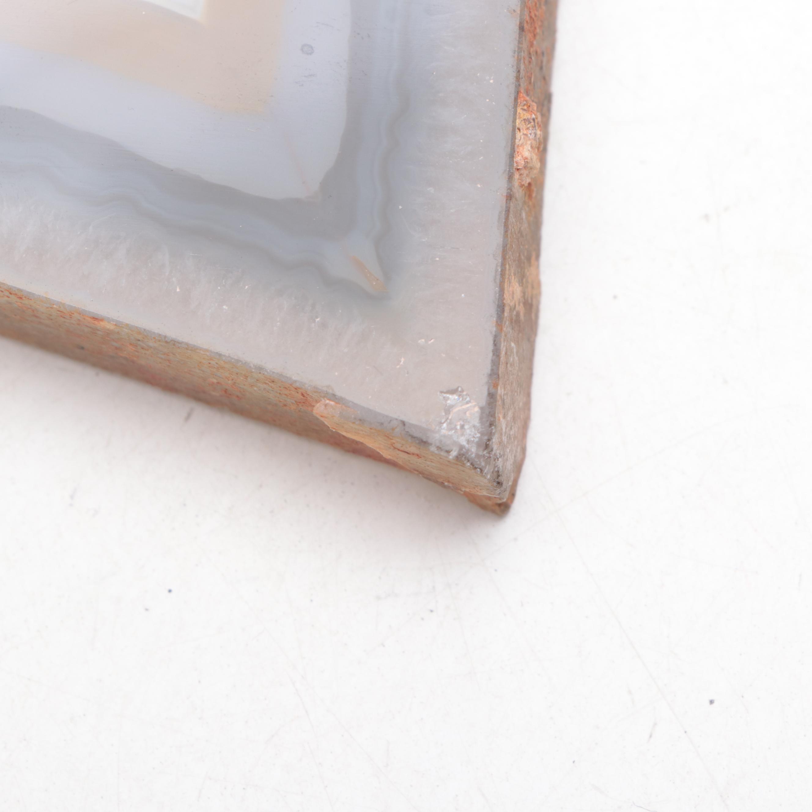 Assembled Sliced Banded Agate Geode Slabs