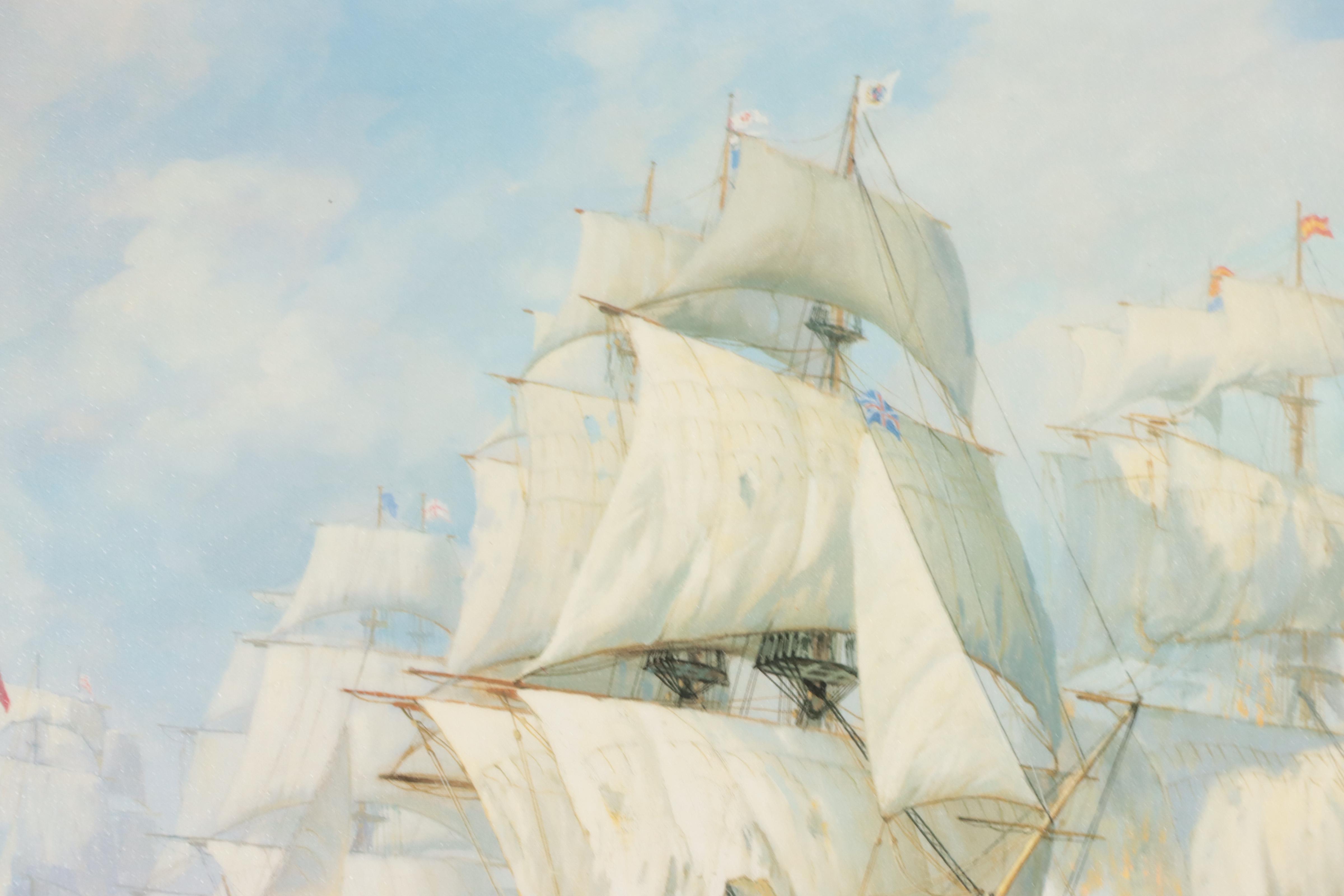 Charles Vickery Naval Scene Offset Lithograph "Storm of Battle"