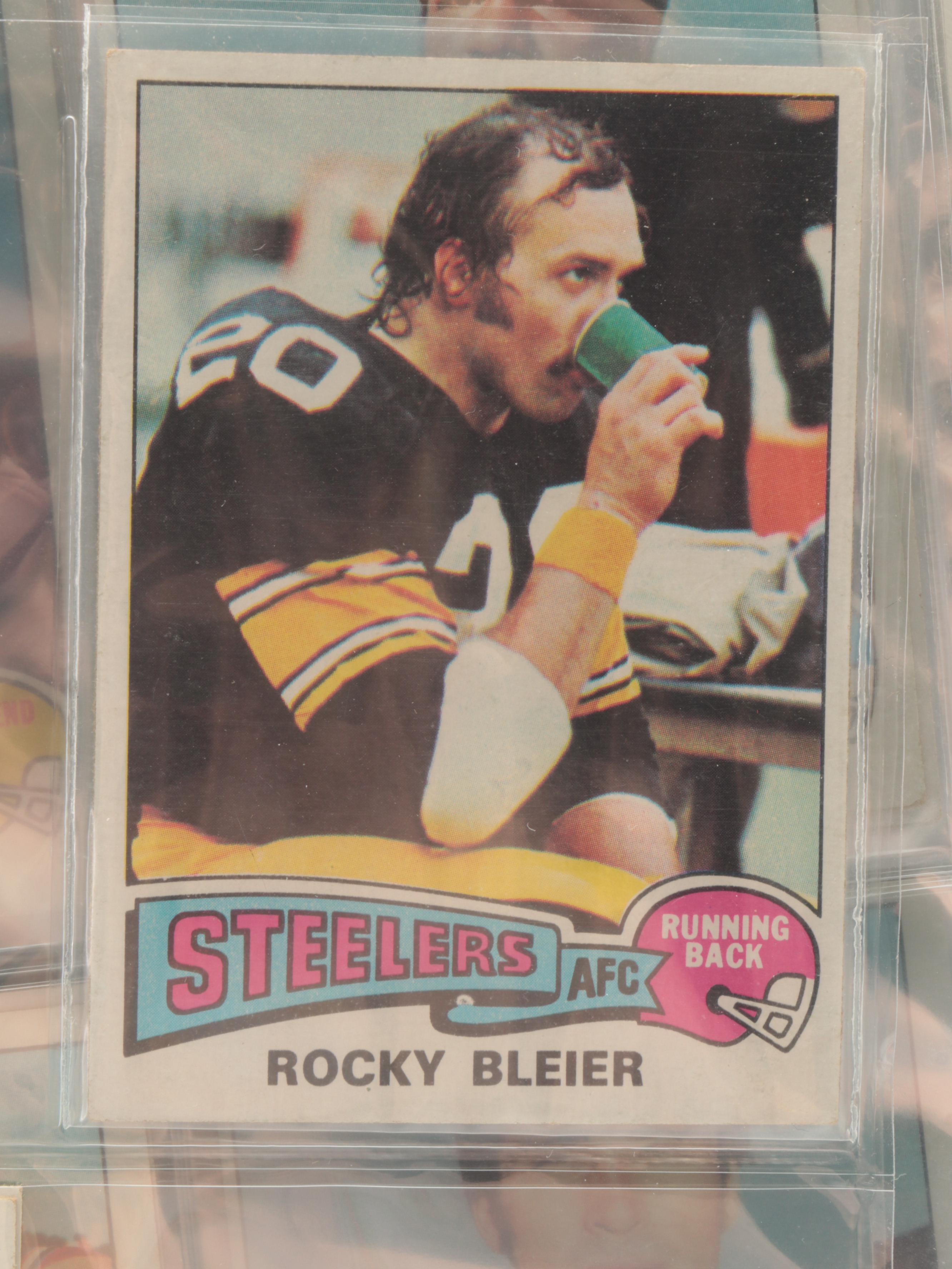 1974 and 1975 Topps Football Cards with Bob Lilly, Lynn Swan, and More