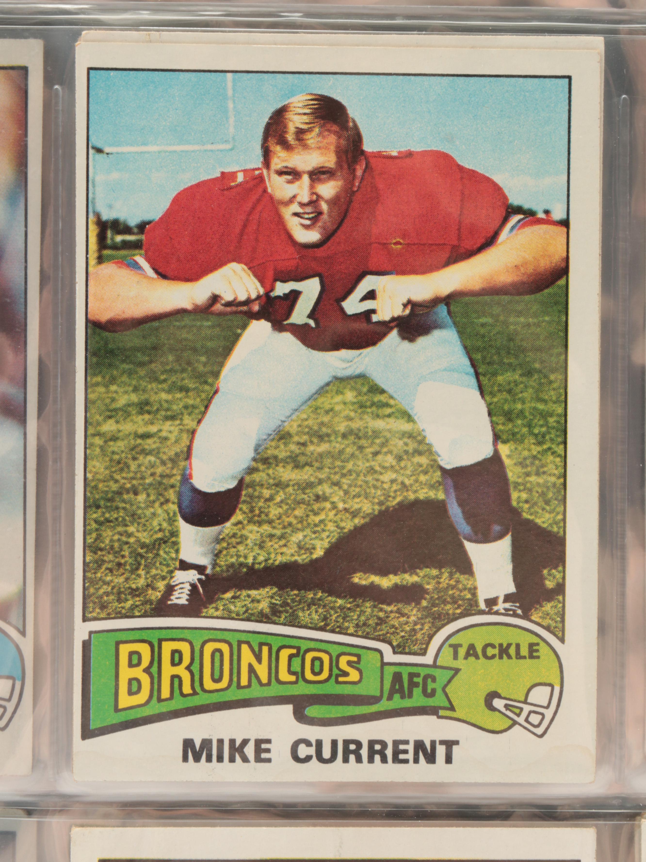 1974 and 1975 Topps Football Cards with Bob Lilly, Lynn Swan, and More