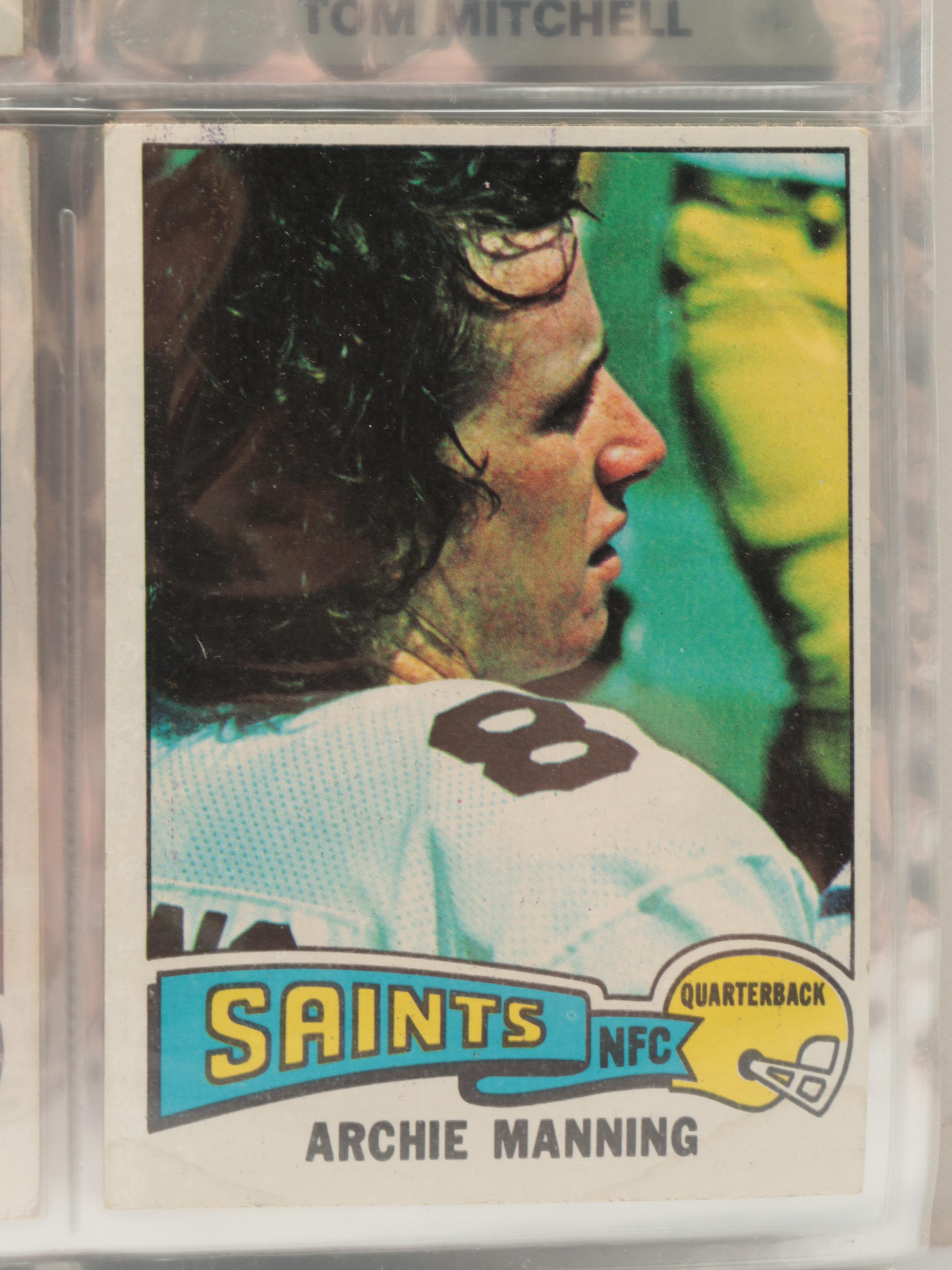 1974 and 1975 Topps Football Cards with Bob Lilly, Lynn Swan, and More
