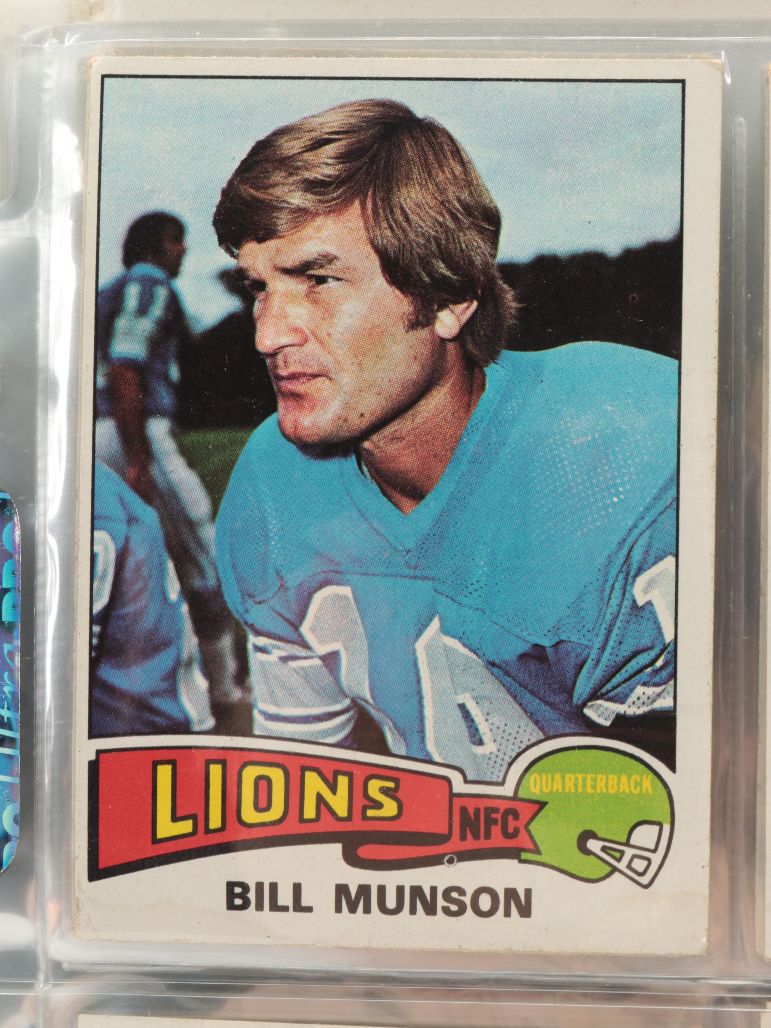 1974 and 1975 Topps Football Cards with Bob Lilly, Lynn Swan, and More