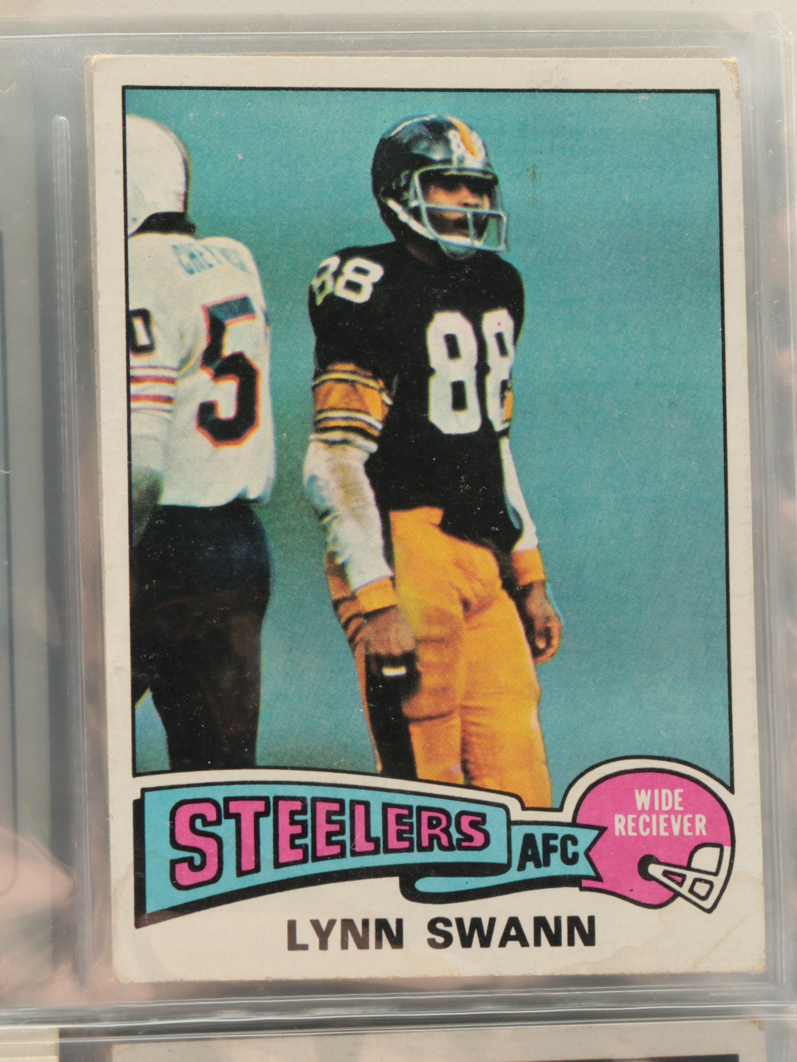 1974 and 1975 Topps Football Cards with Bob Lilly, Lynn Swan, and More