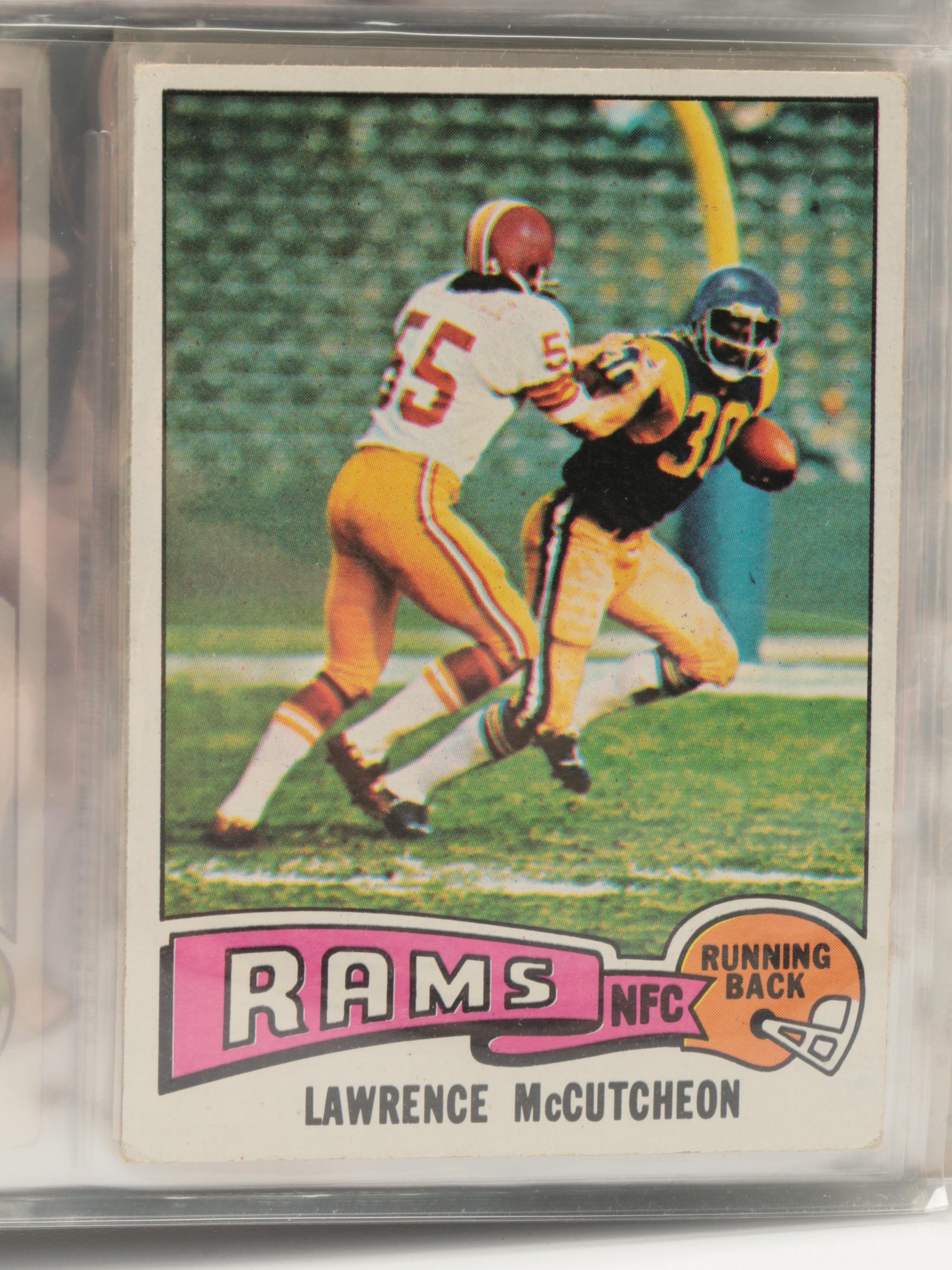 1974 and 1975 Topps Football Cards with Bob Lilly, Lynn Swan, and More