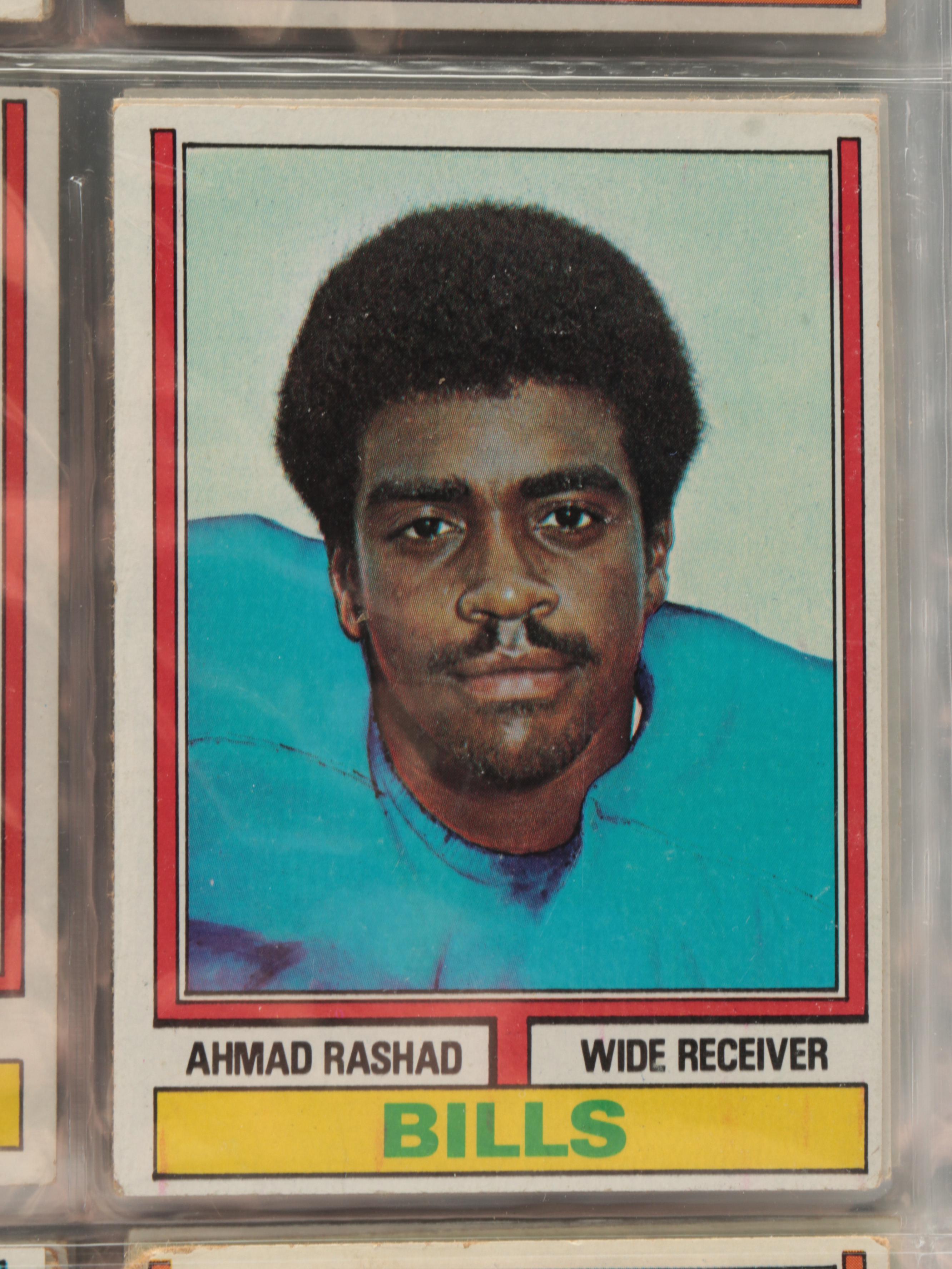 1974 and 1975 Topps Football Cards with Bob Lilly, Lynn Swan, and More
