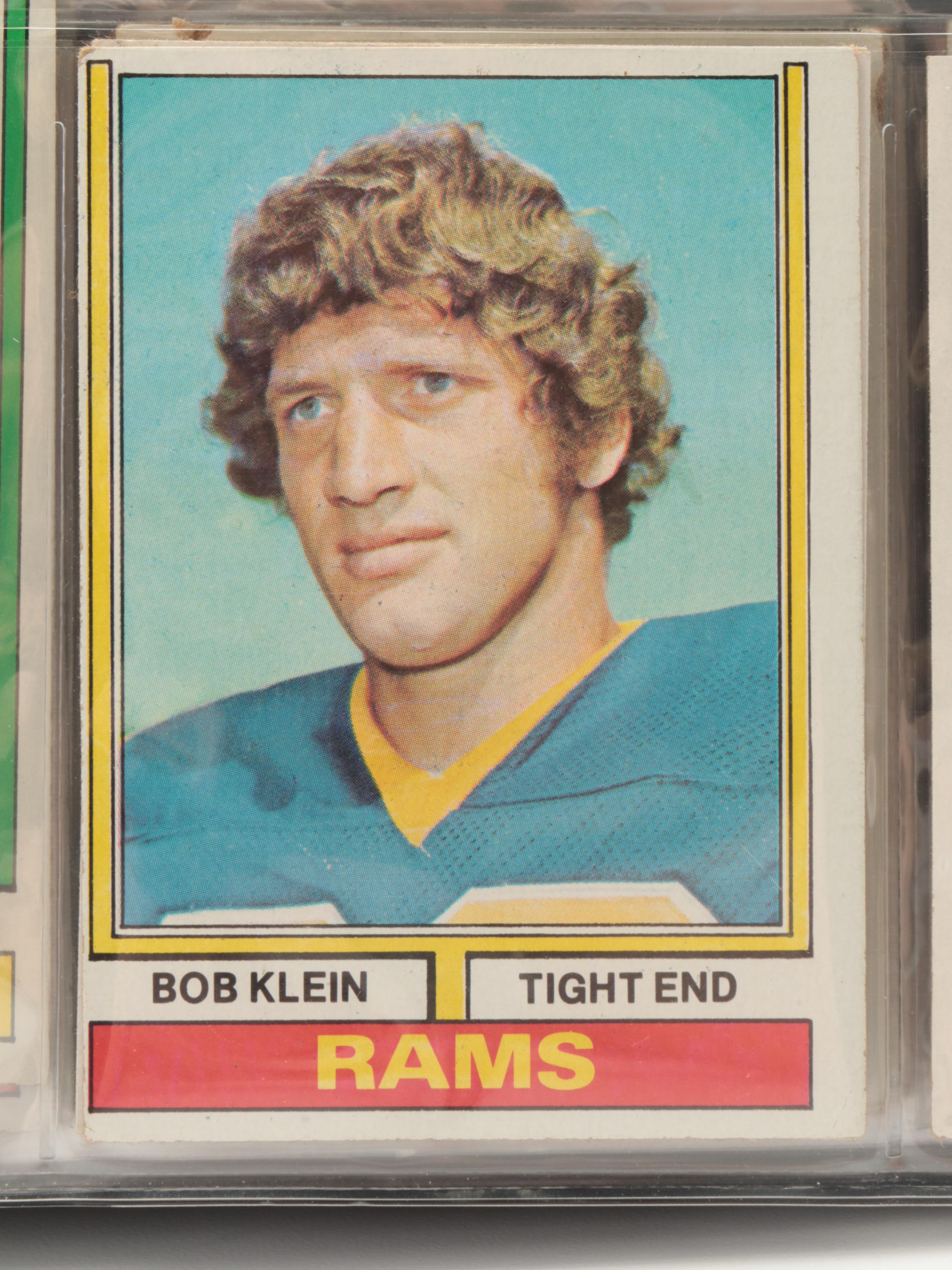 1974 and 1975 Topps Football Cards with Bob Lilly, Lynn Swan, and More