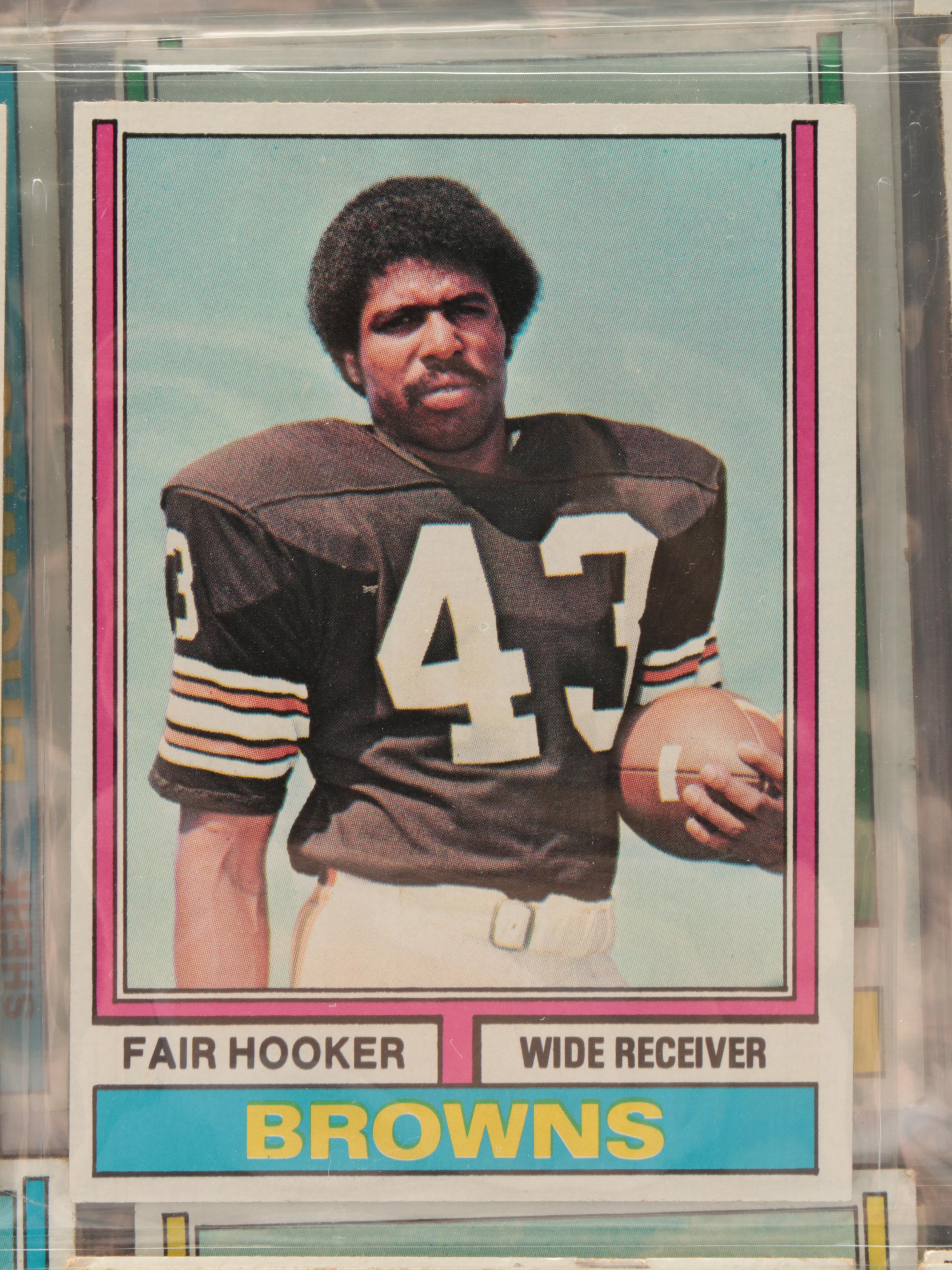 1974 and 1975 Topps Football Cards with Bob Lilly, Lynn Swan, and More