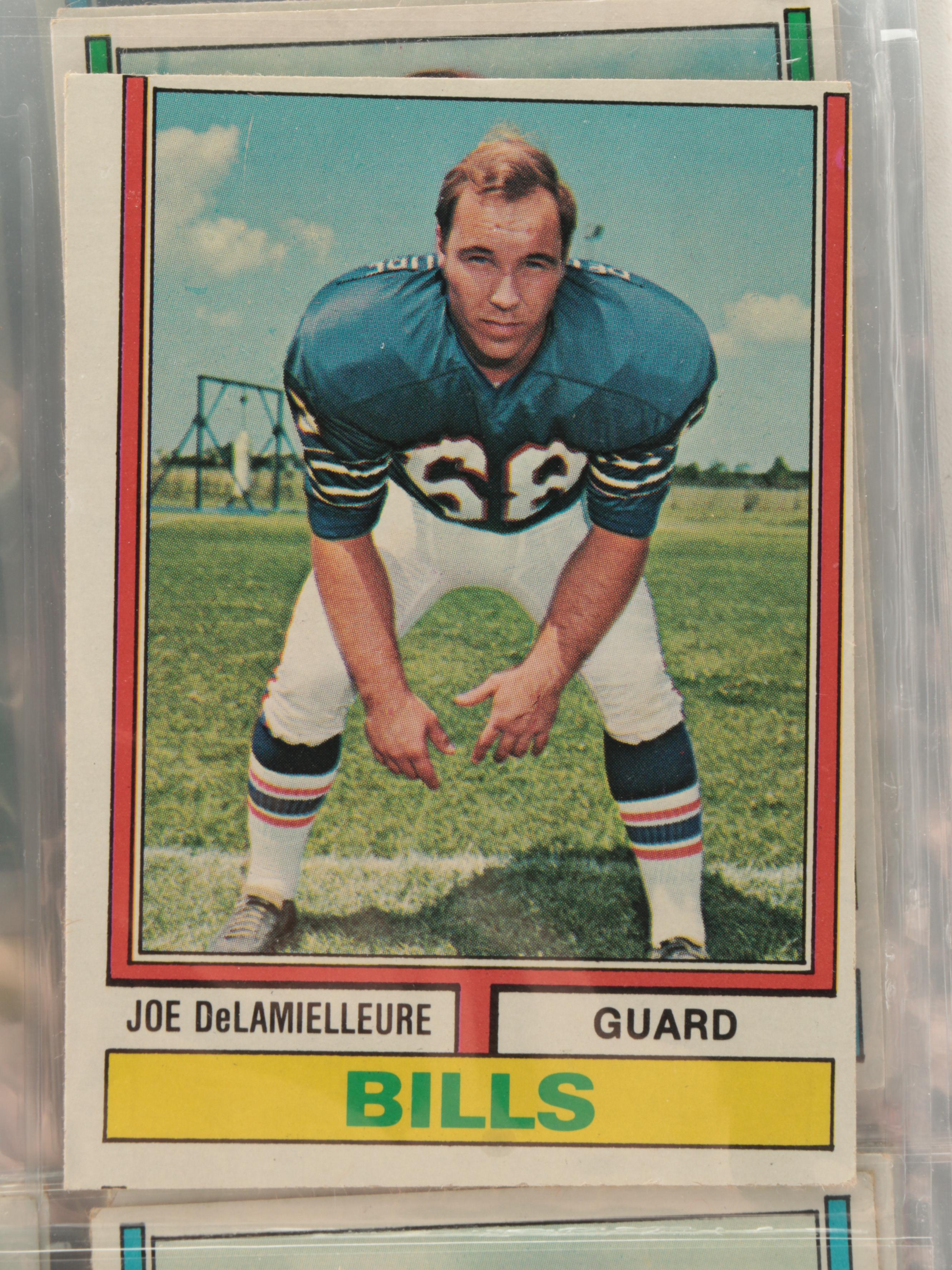 1974 and 1975 Topps Football Cards with Bob Lilly, Lynn Swan, and More