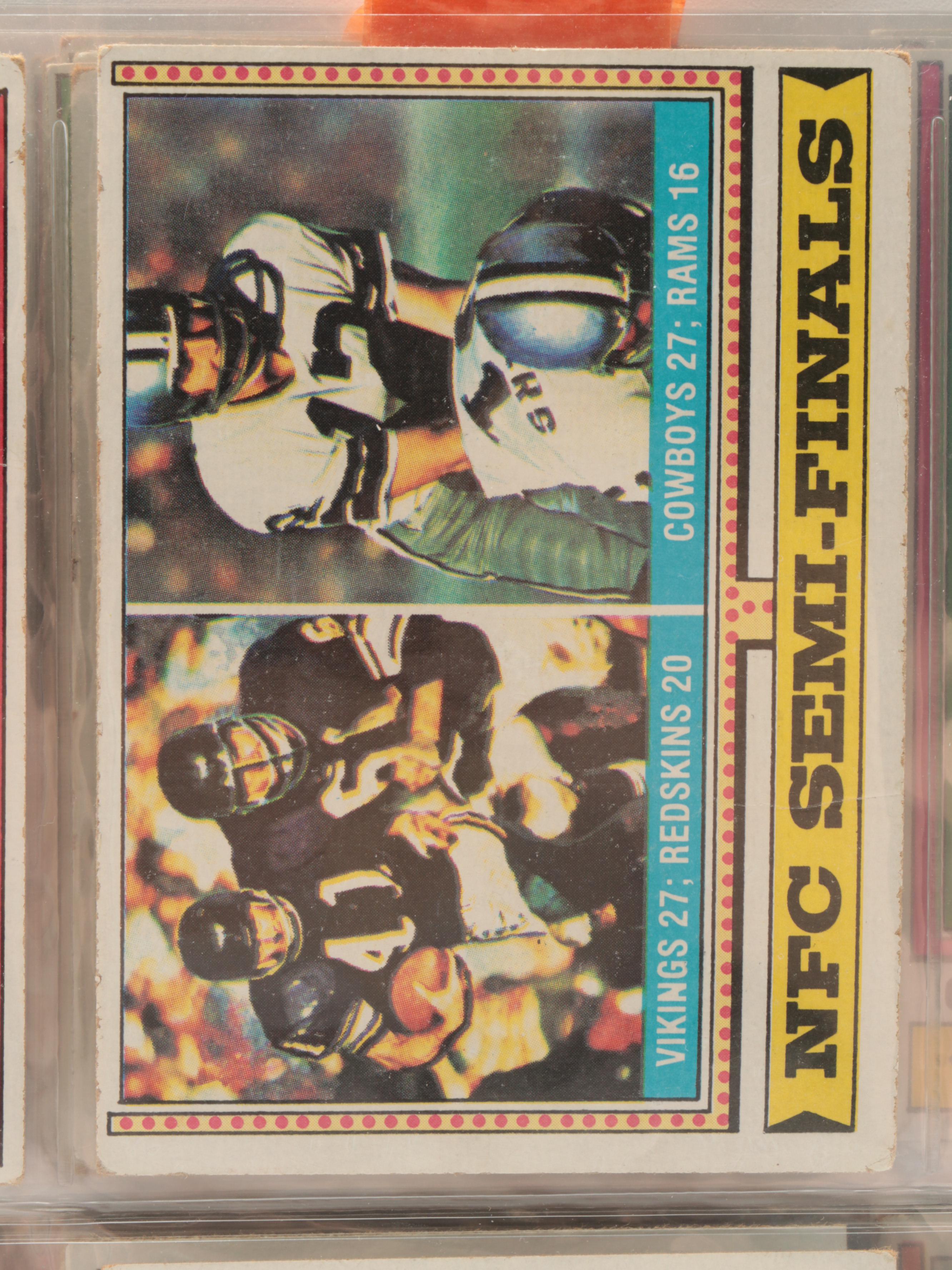 1974 and 1975 Topps Football Cards with Bob Lilly, Lynn Swan, and More
