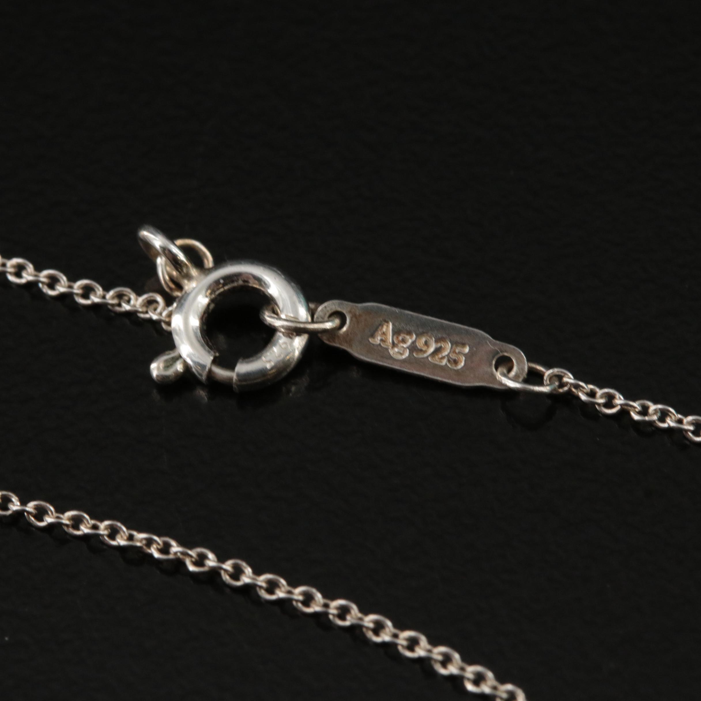 Tiffany & Co. Sterling Enamel Ladybug Charm Necklace