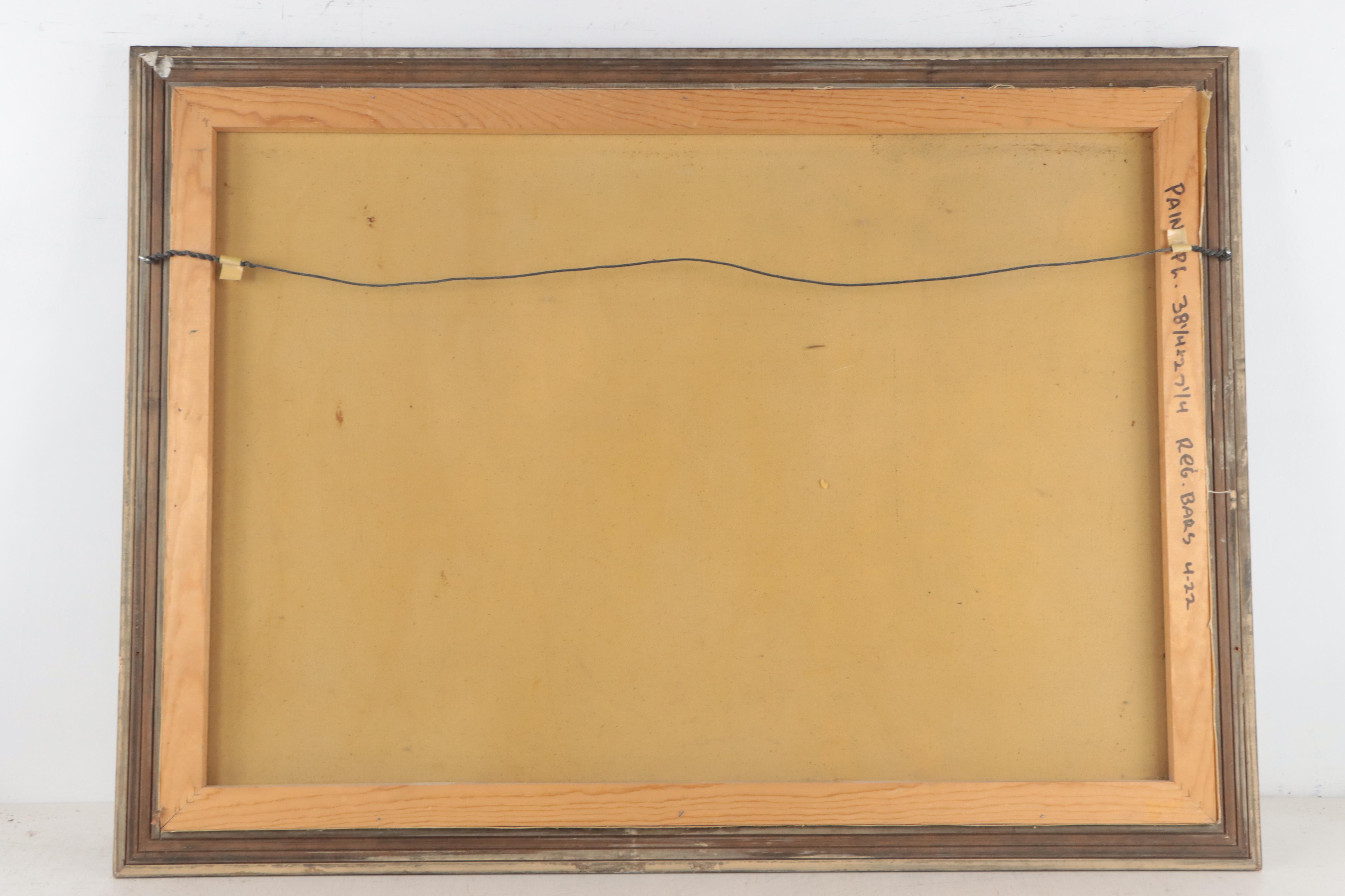 Dan Burne Jones Landscape Oil Painting of Stump, 1949