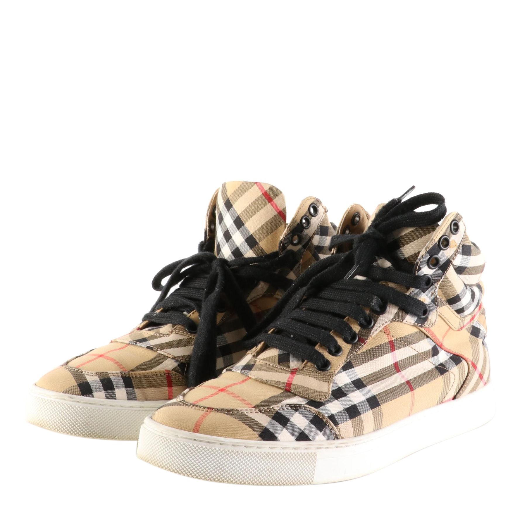 Burberry High Top Sneakers in Nova Check