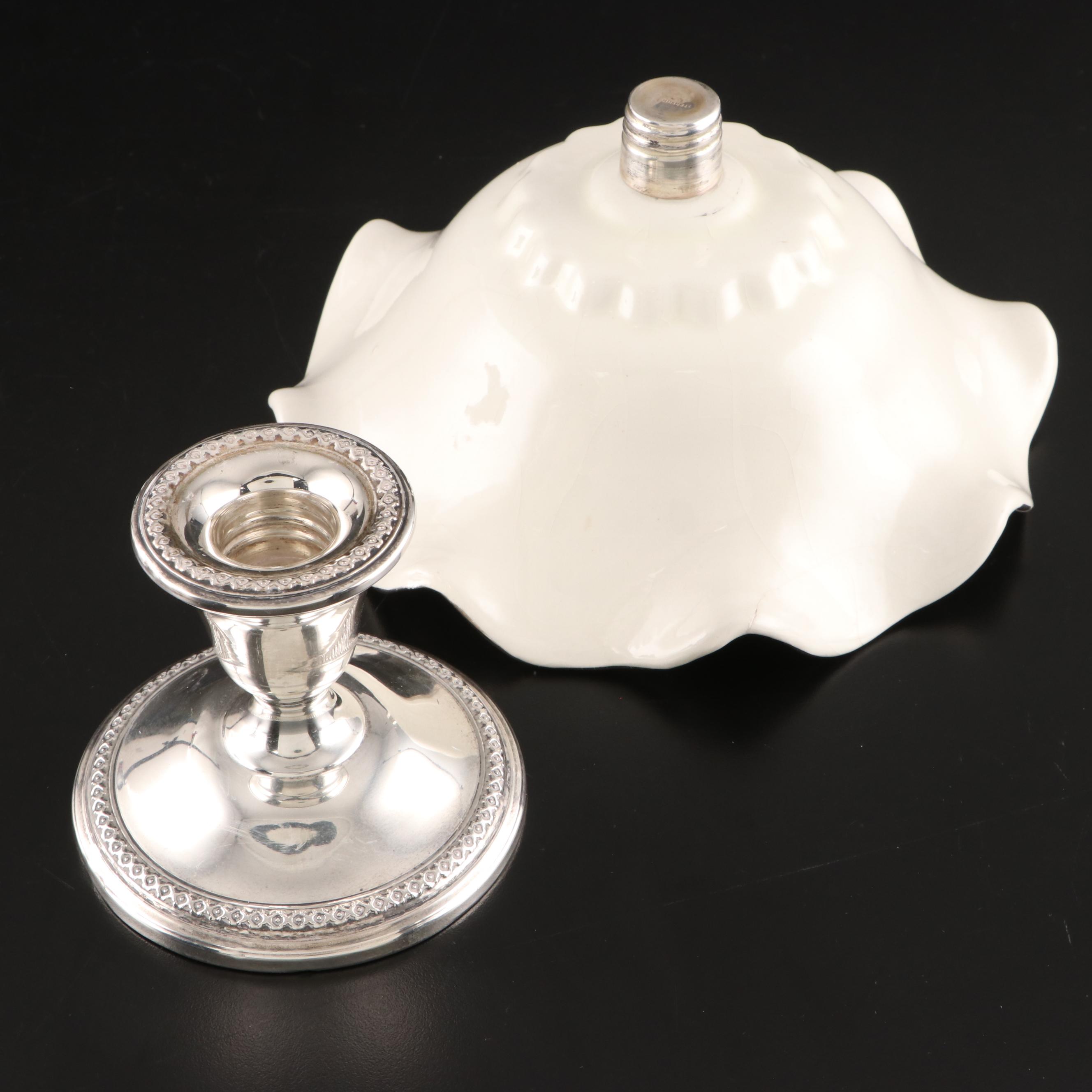 Wedgwood "Nautilus Lustre" Centerpiece Bowl and Other Compotes