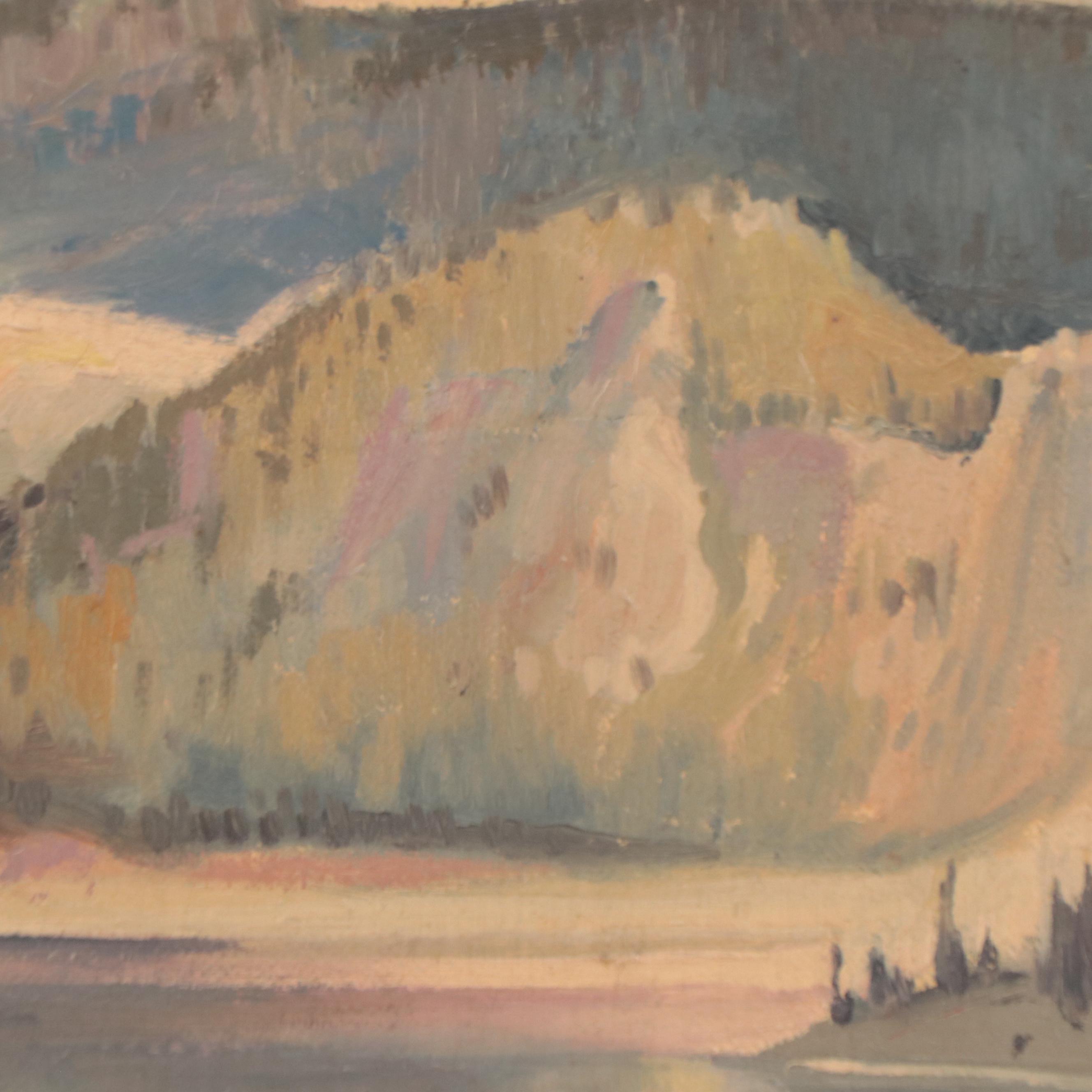 Dan Burne Jones Wilderness Landscape Oil Painting, 1960